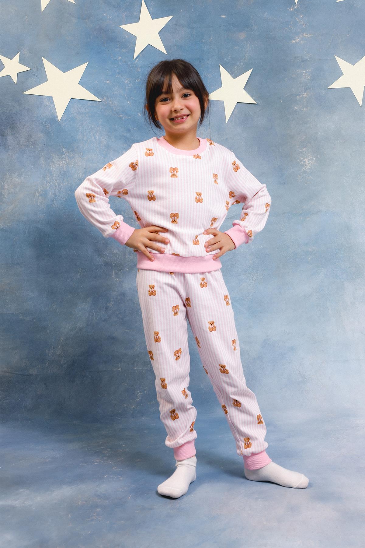 Kız Çocuk %100 Pamuk Pijama Takımı