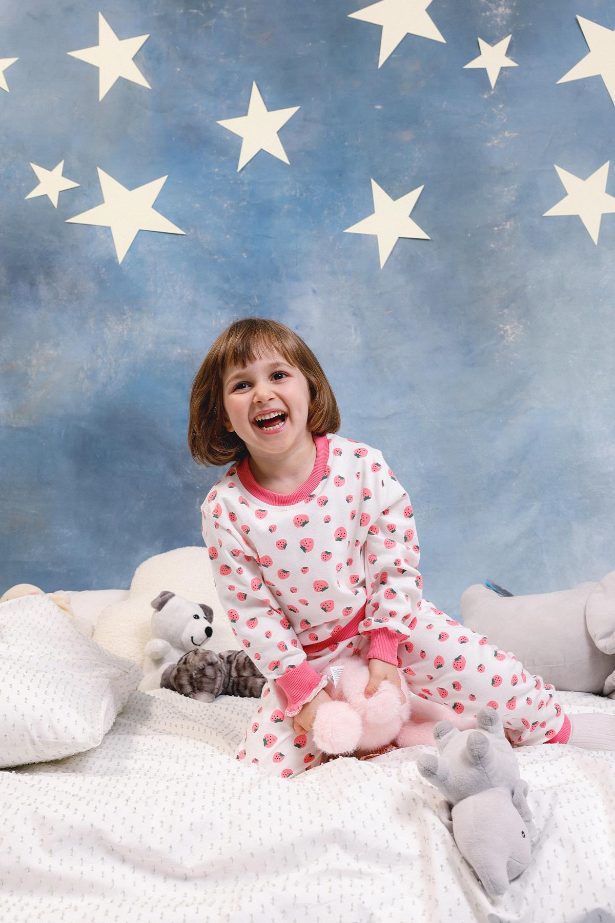 Kız Çocuk %100 Pamuk Pijama Takımı