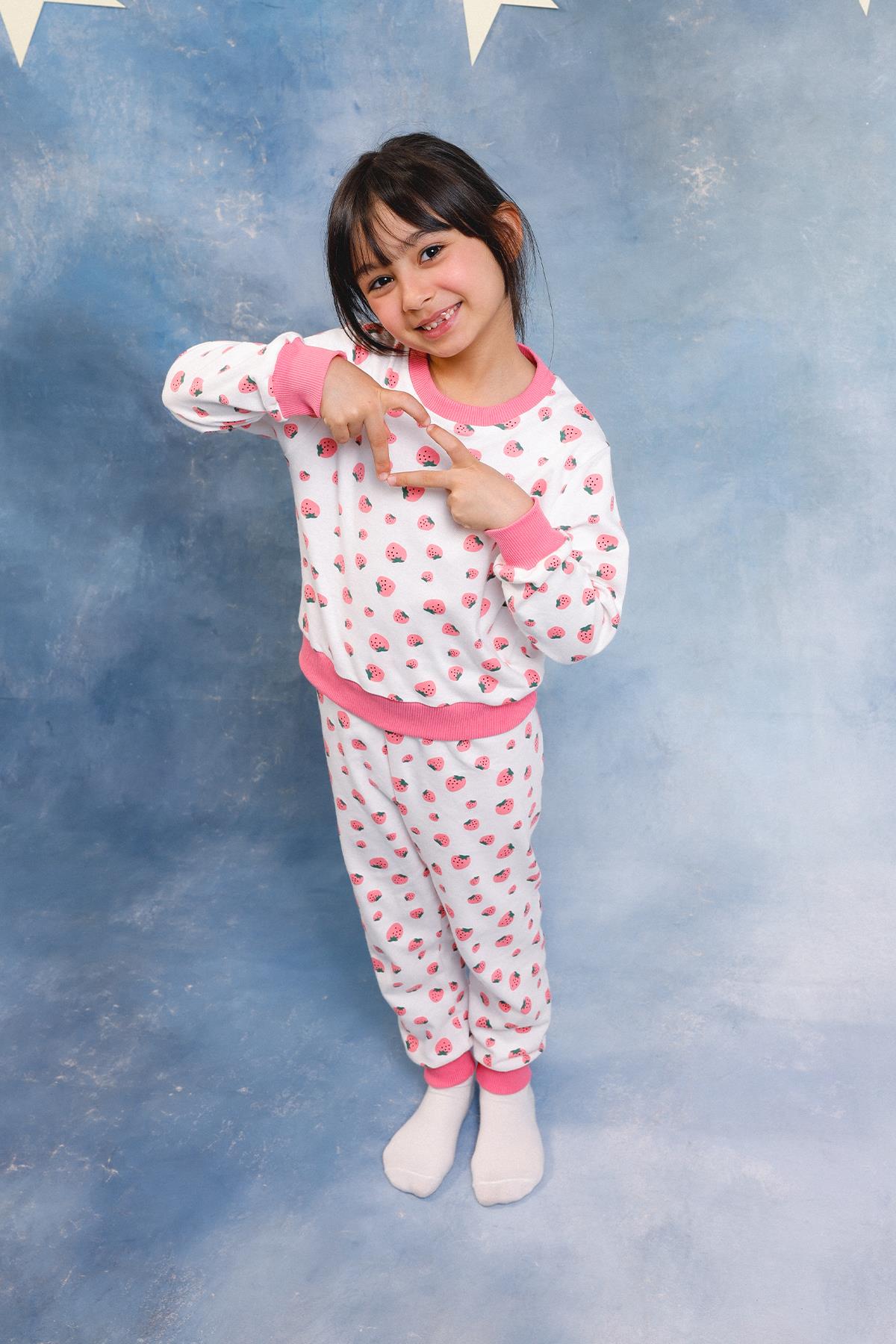 Kız Çocuk %100 Pamuk Pijama Takımı