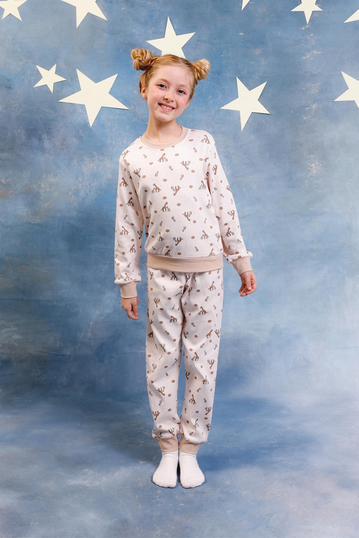 Kız Çocuk %100 Pamuk Pijama Takımı