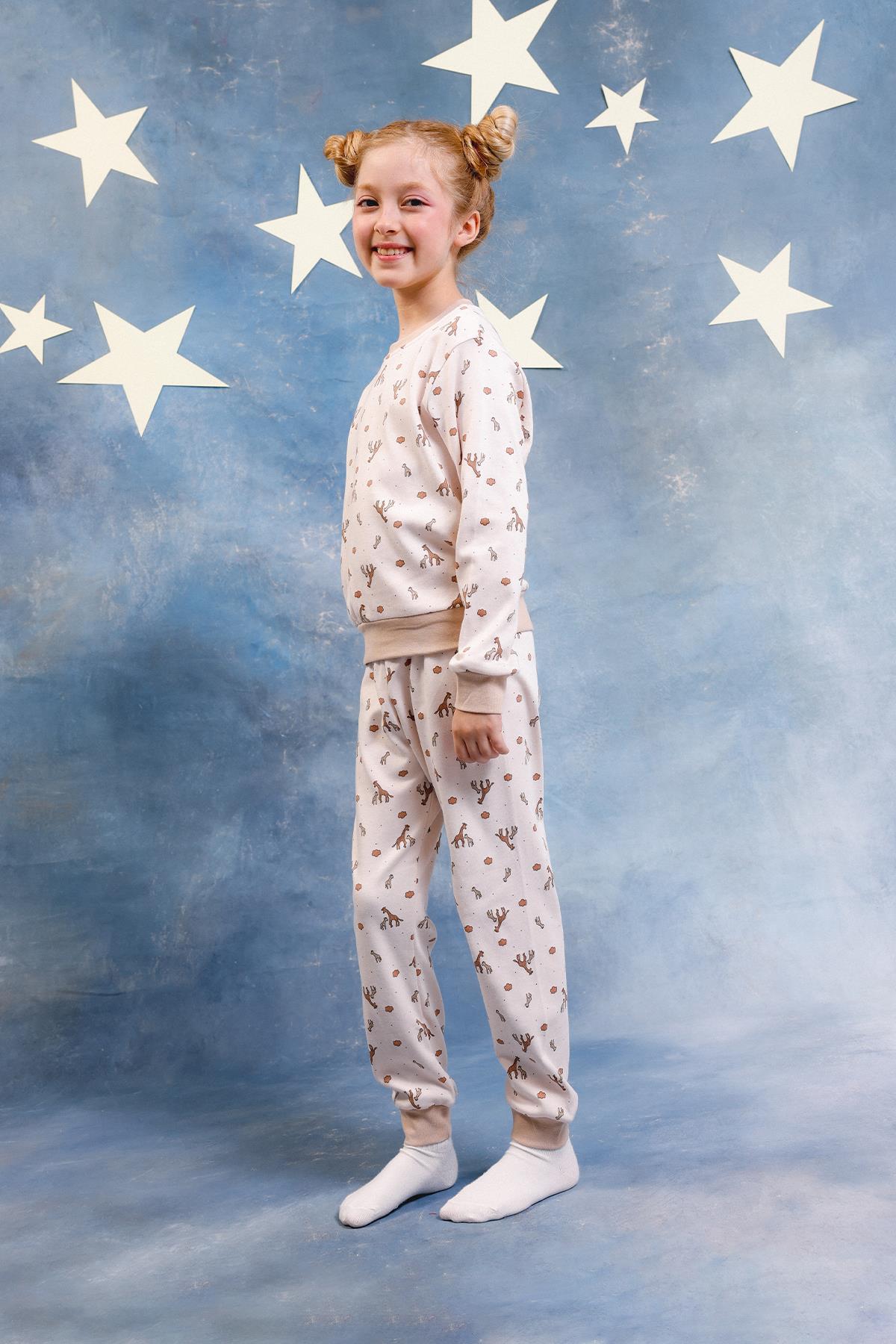 Kız Çocuk %100 Pamuk Pijama Takımı