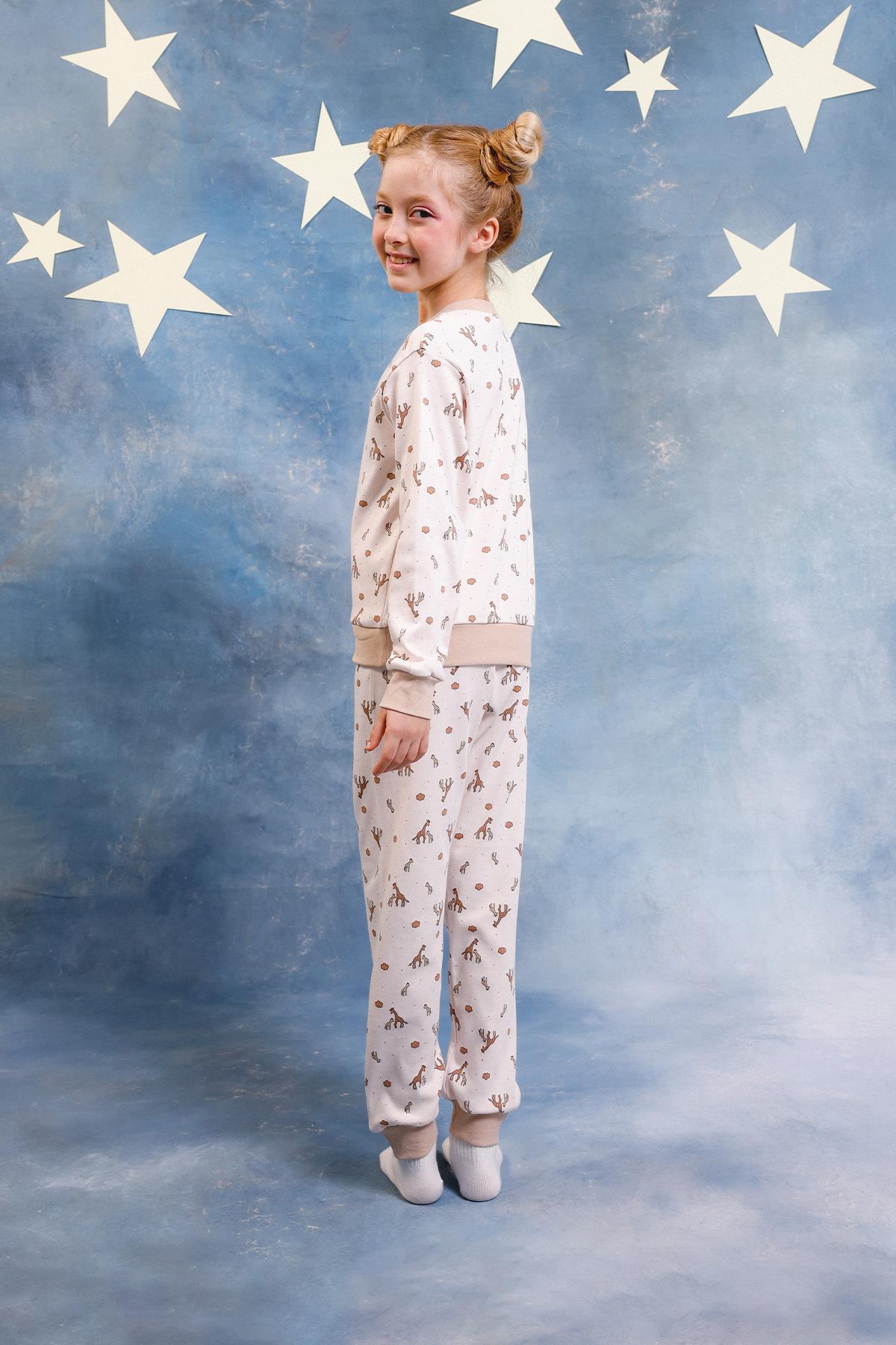Kız Çocuk %100 Pamuk Pijama Takımı