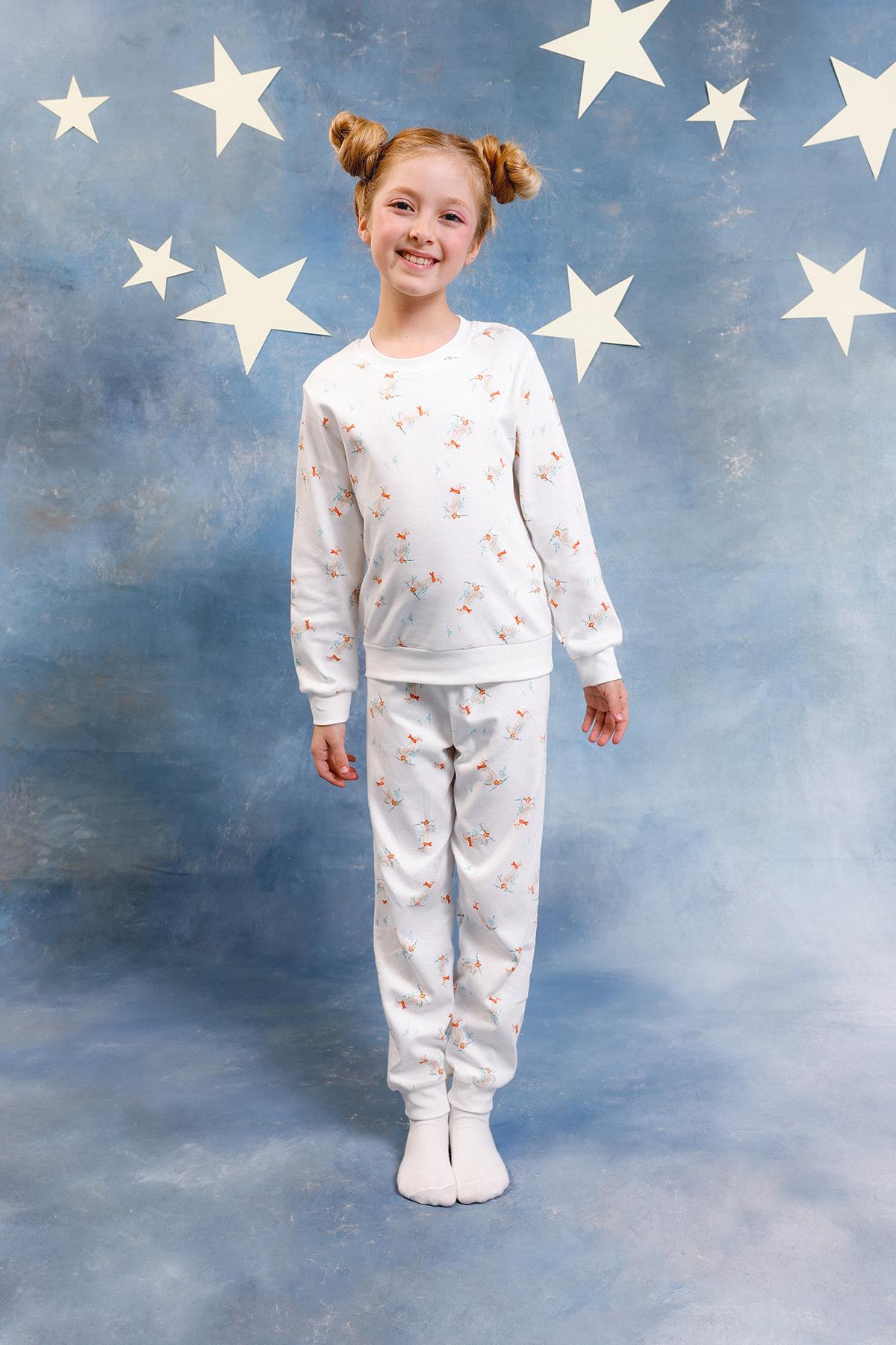 Kız Çocuk %100 Pamuk Pijama Takımı