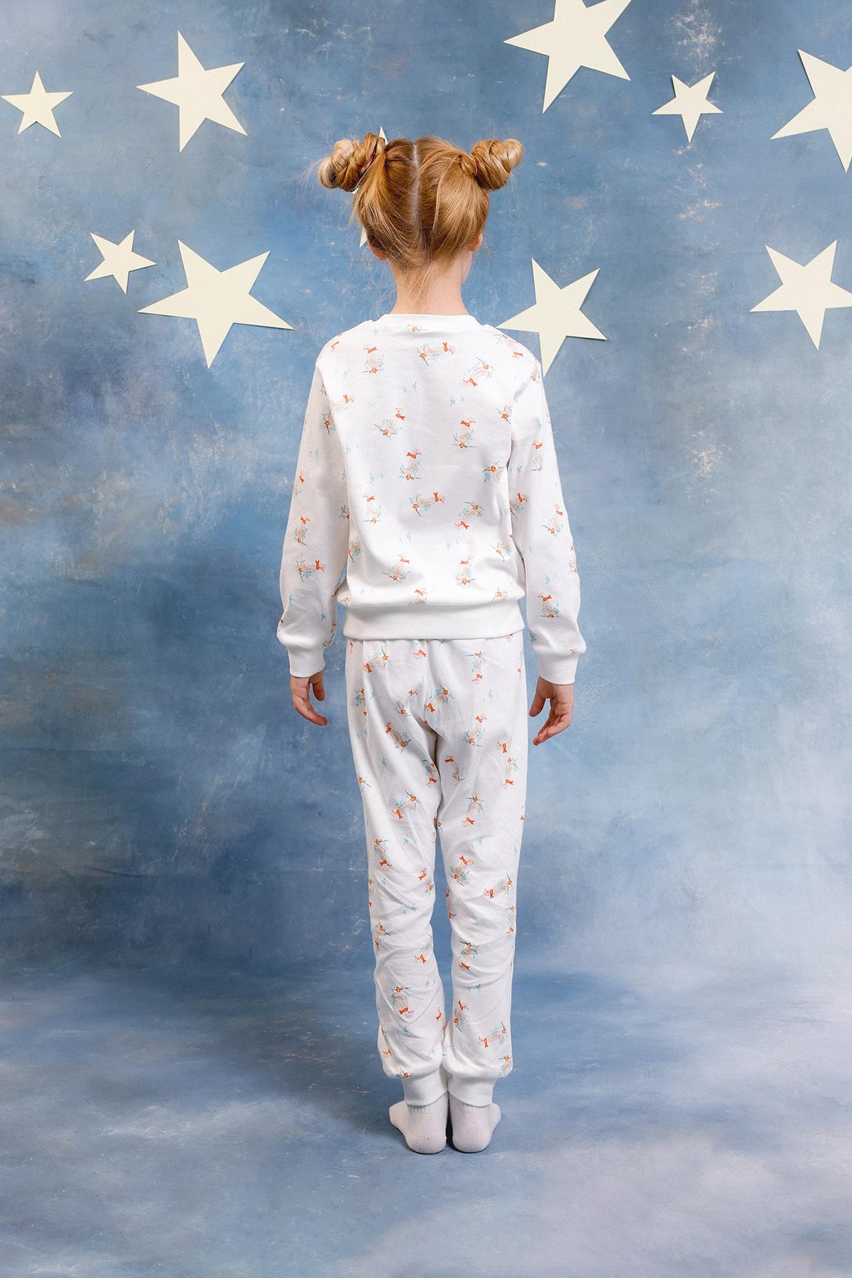 Kız Çocuk %100 Pamuk Pijama Takımı