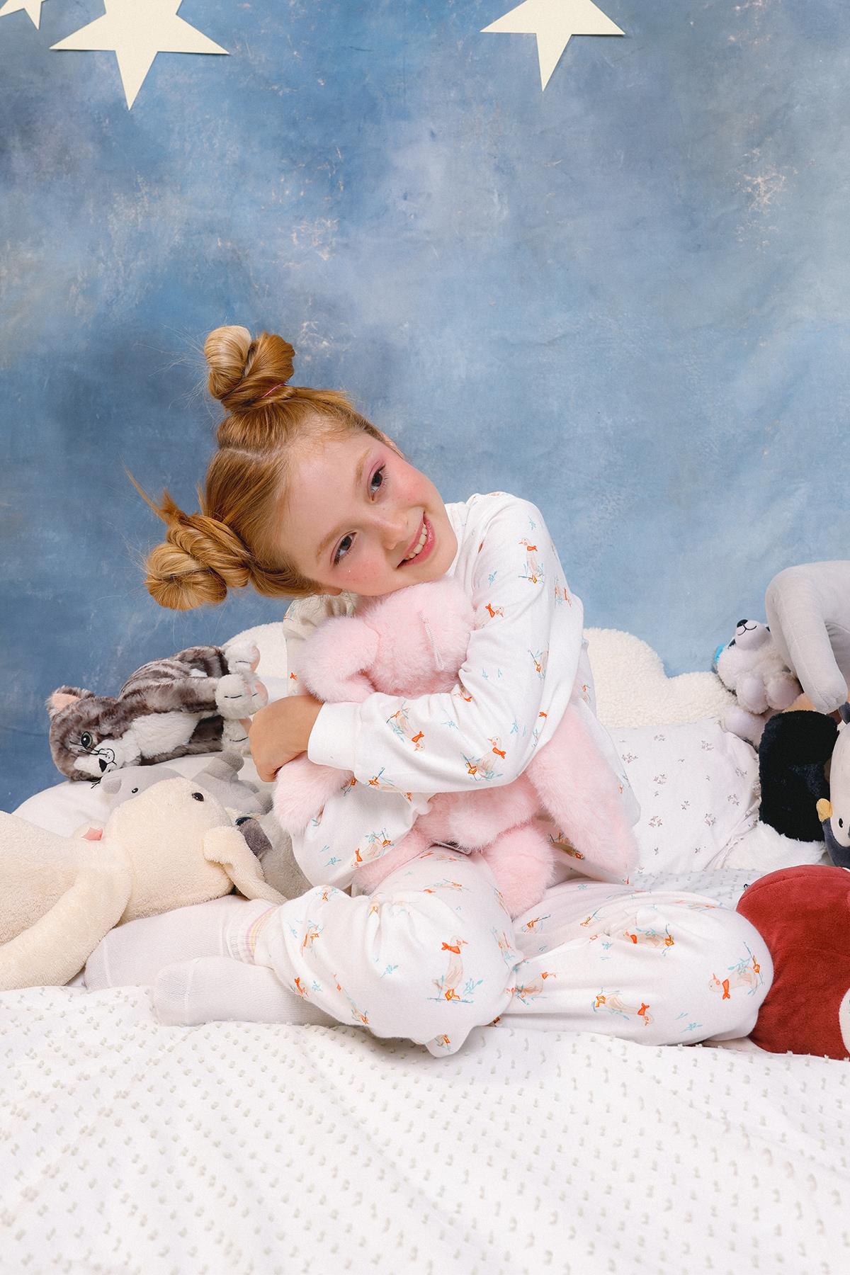 Kız Çocuk %100 Pamuk Pijama Takımı