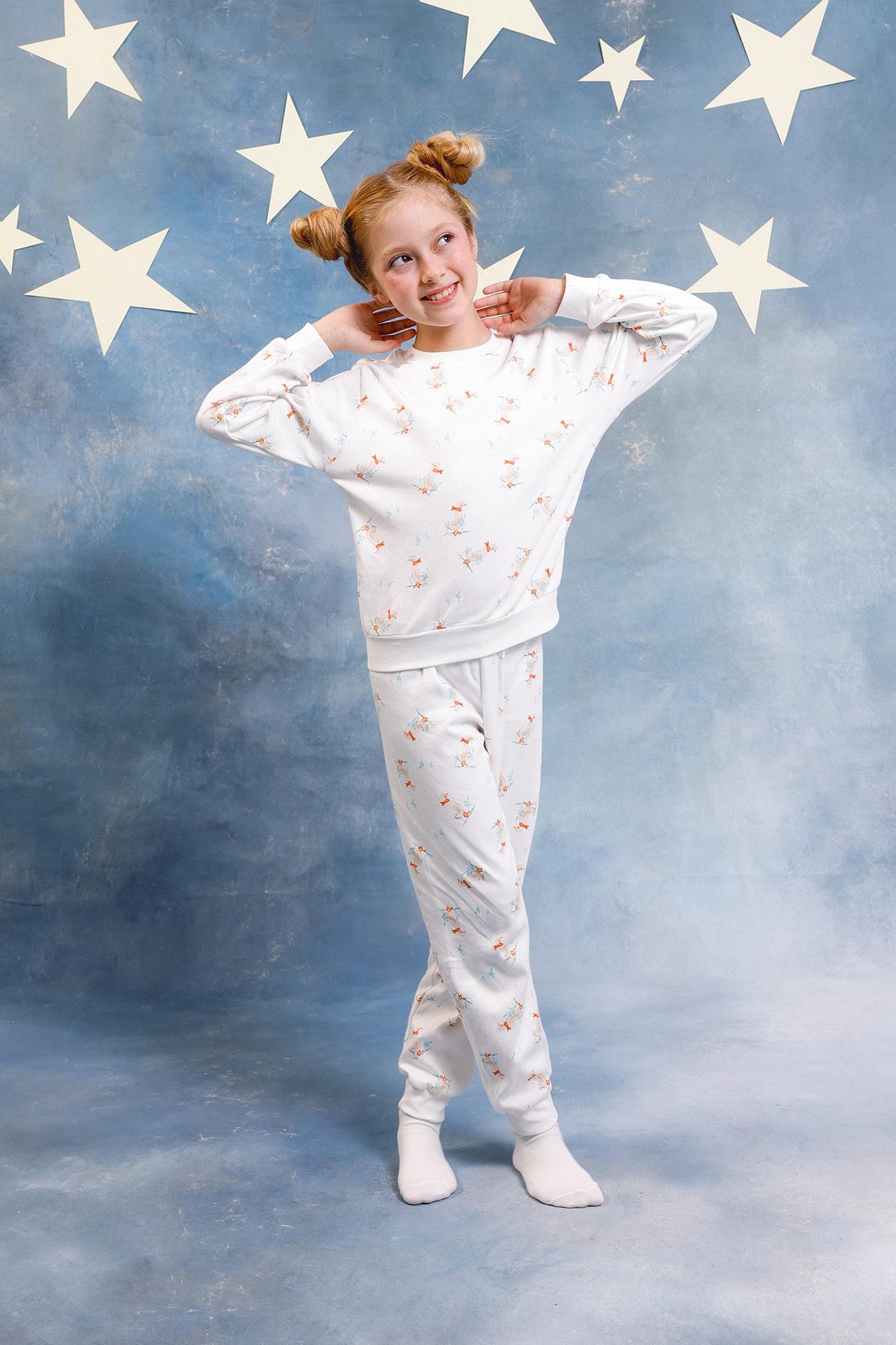 Kız Çocuk %100 Pamuk Pijama Takımı
