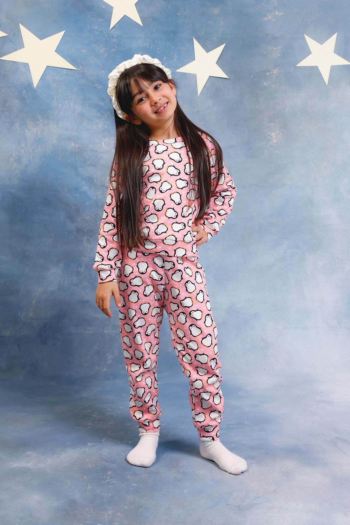 Kız Çocuk %100 Pamuk Pijama Takımı