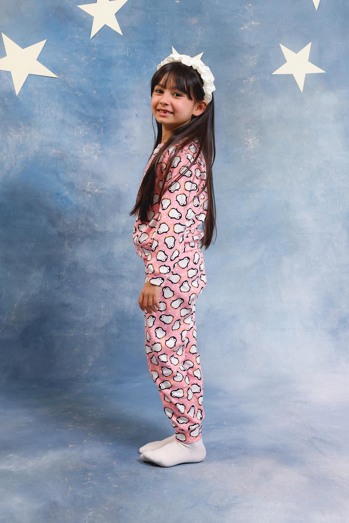 Kız Çocuk %100 Pamuk Pijama Takımı