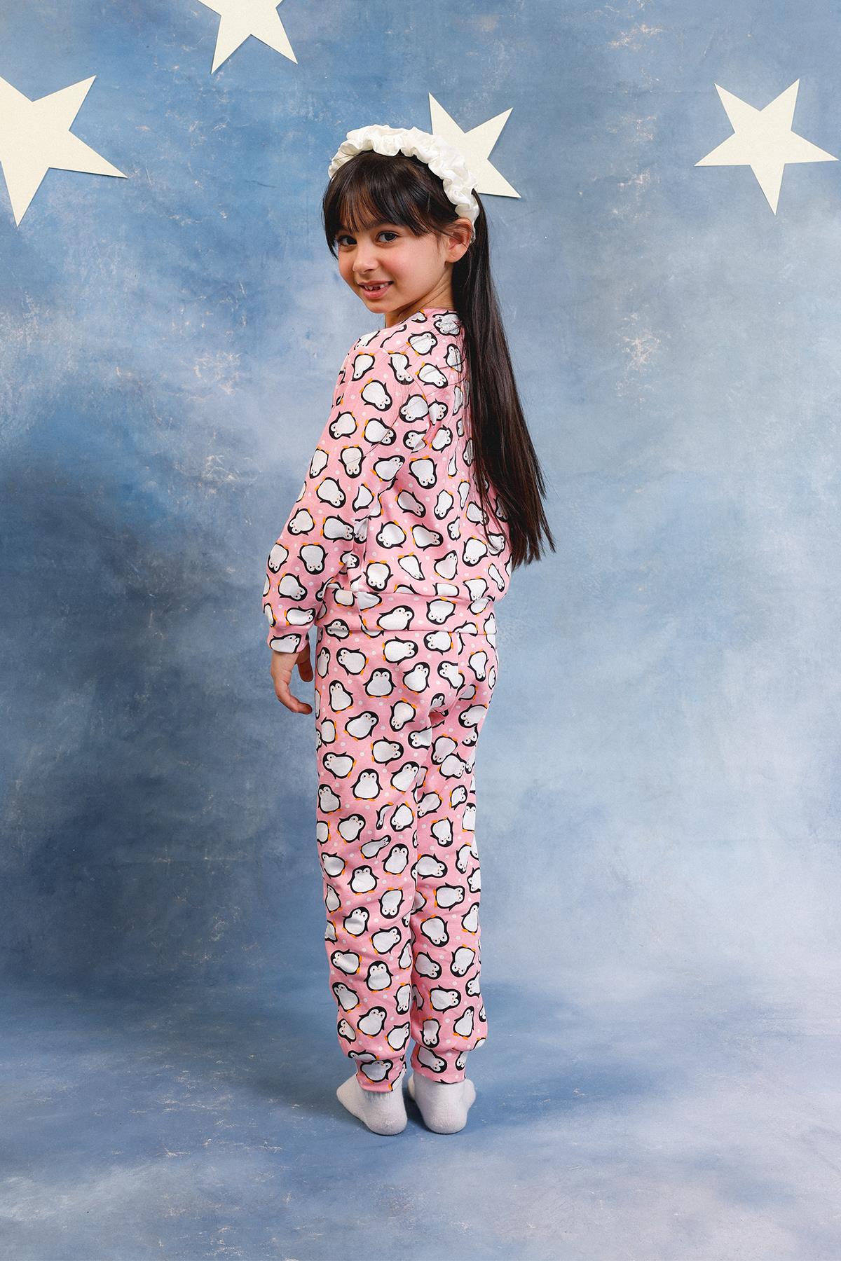 Kız Çocuk %100 Pamuk Pijama Takımı