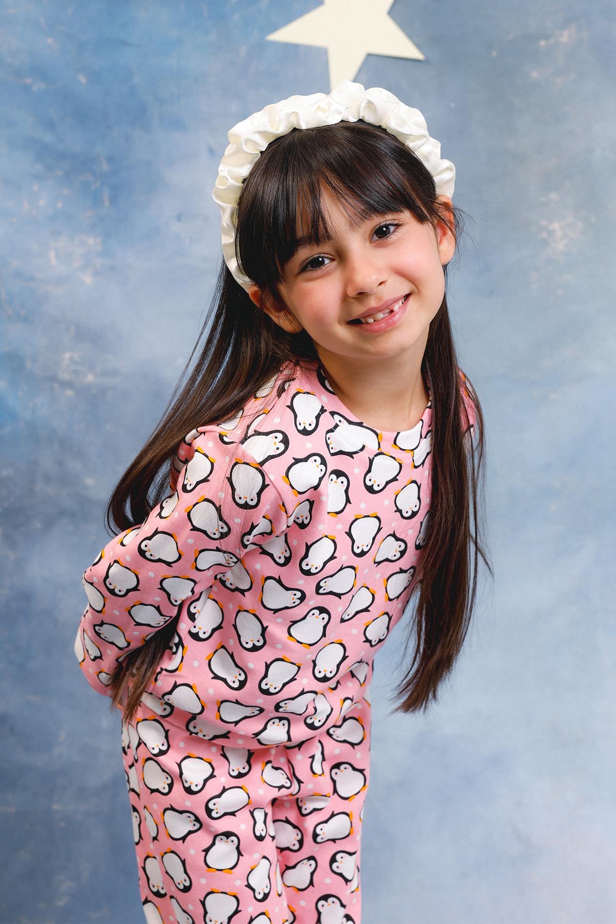 Kız Çocuk %100 Pamuk Pijama Takımı