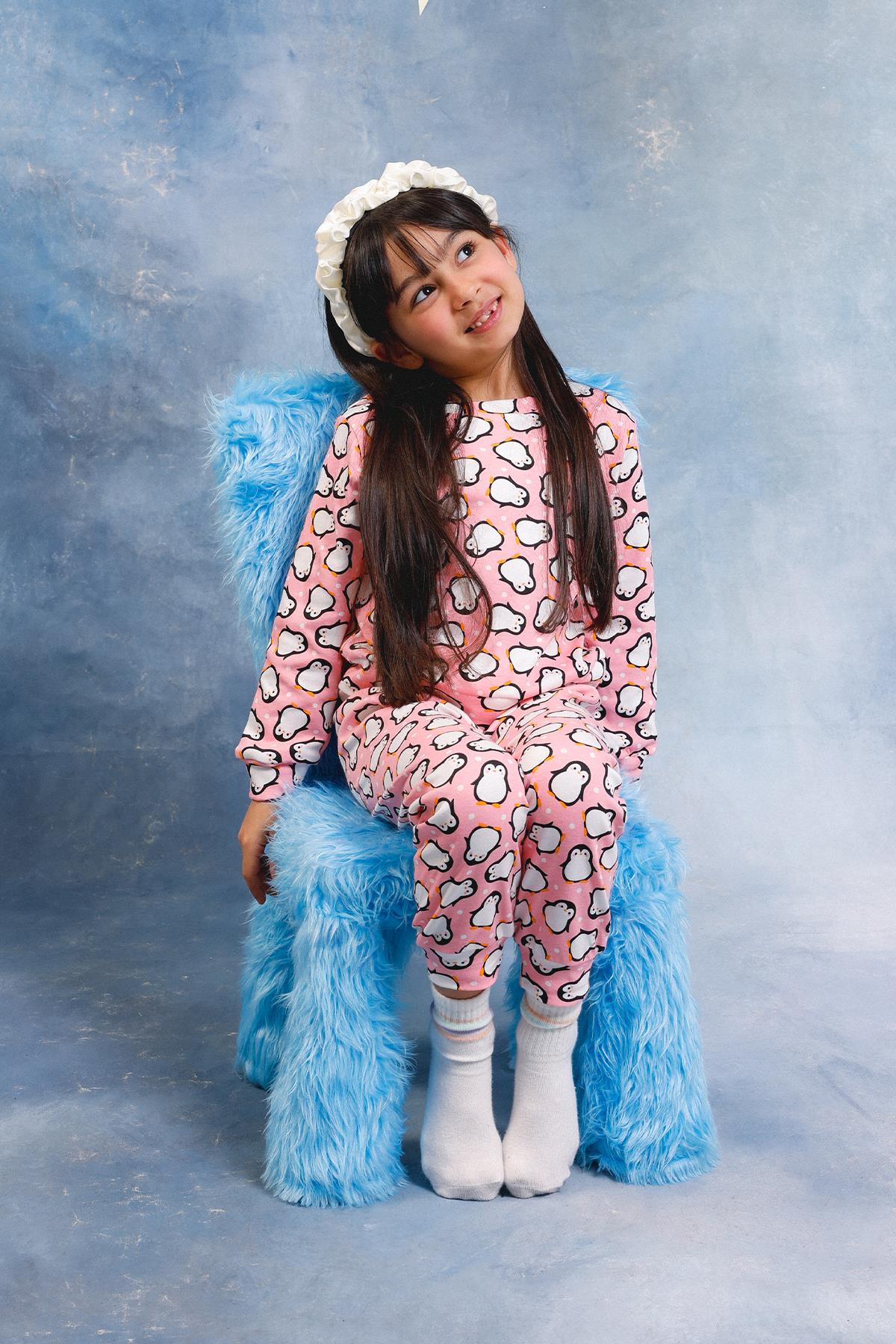 Kız Çocuk %100 Pamuk Pijama Takımı