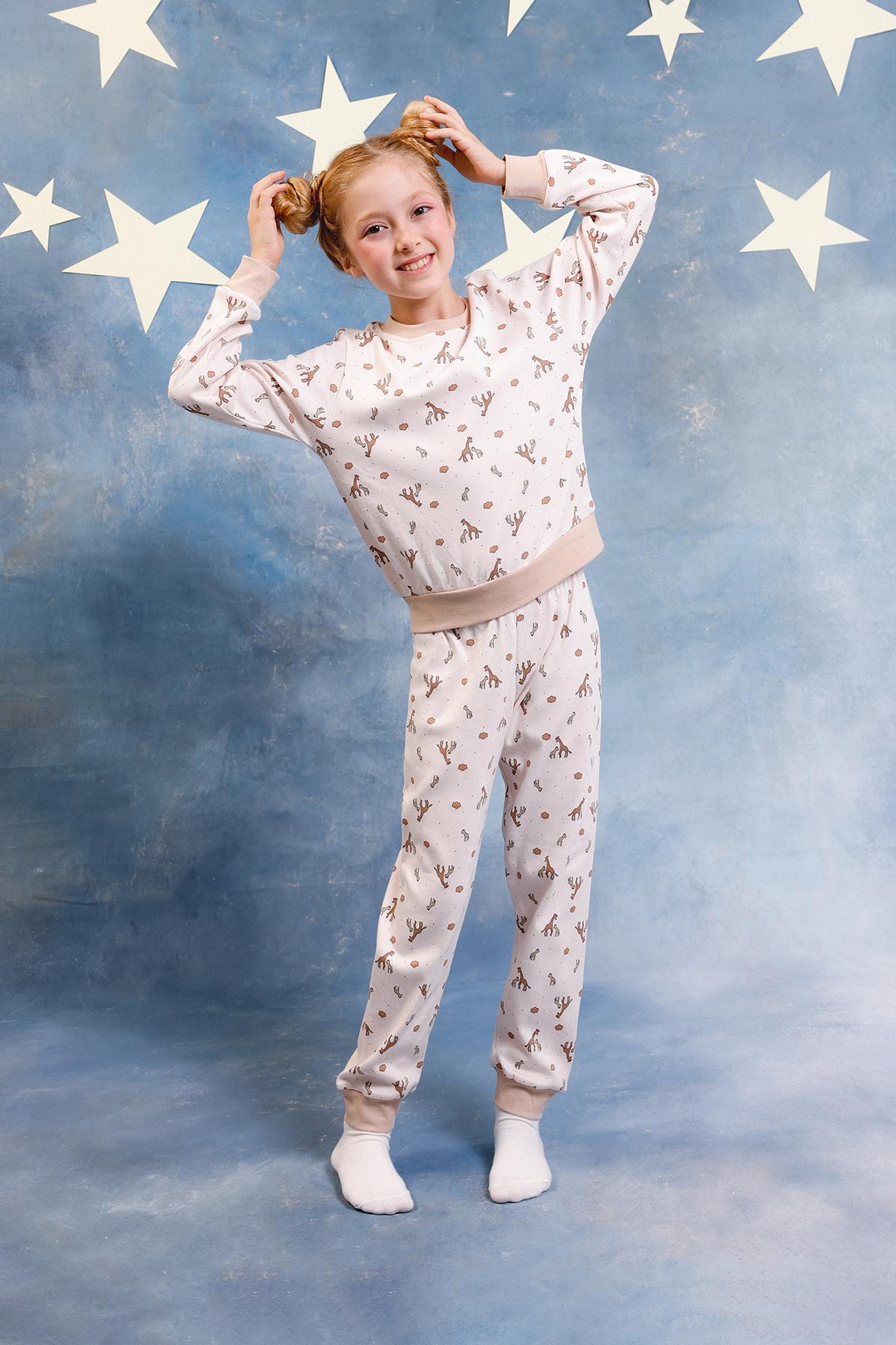 Kız Çocuk %100 Pamuk Pijama Takımı