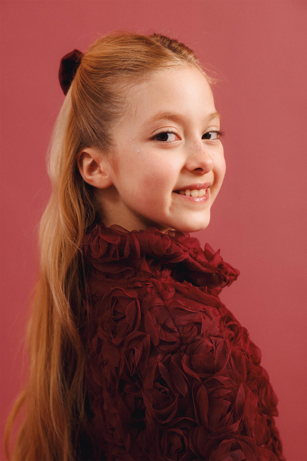 Kız Çocuk 3D Gül Detaylı 2'li Ceket Etek Takım – Özel Gün Kombini