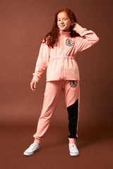 Beverly Hills Embroidered Detailed Girl's Set Pink