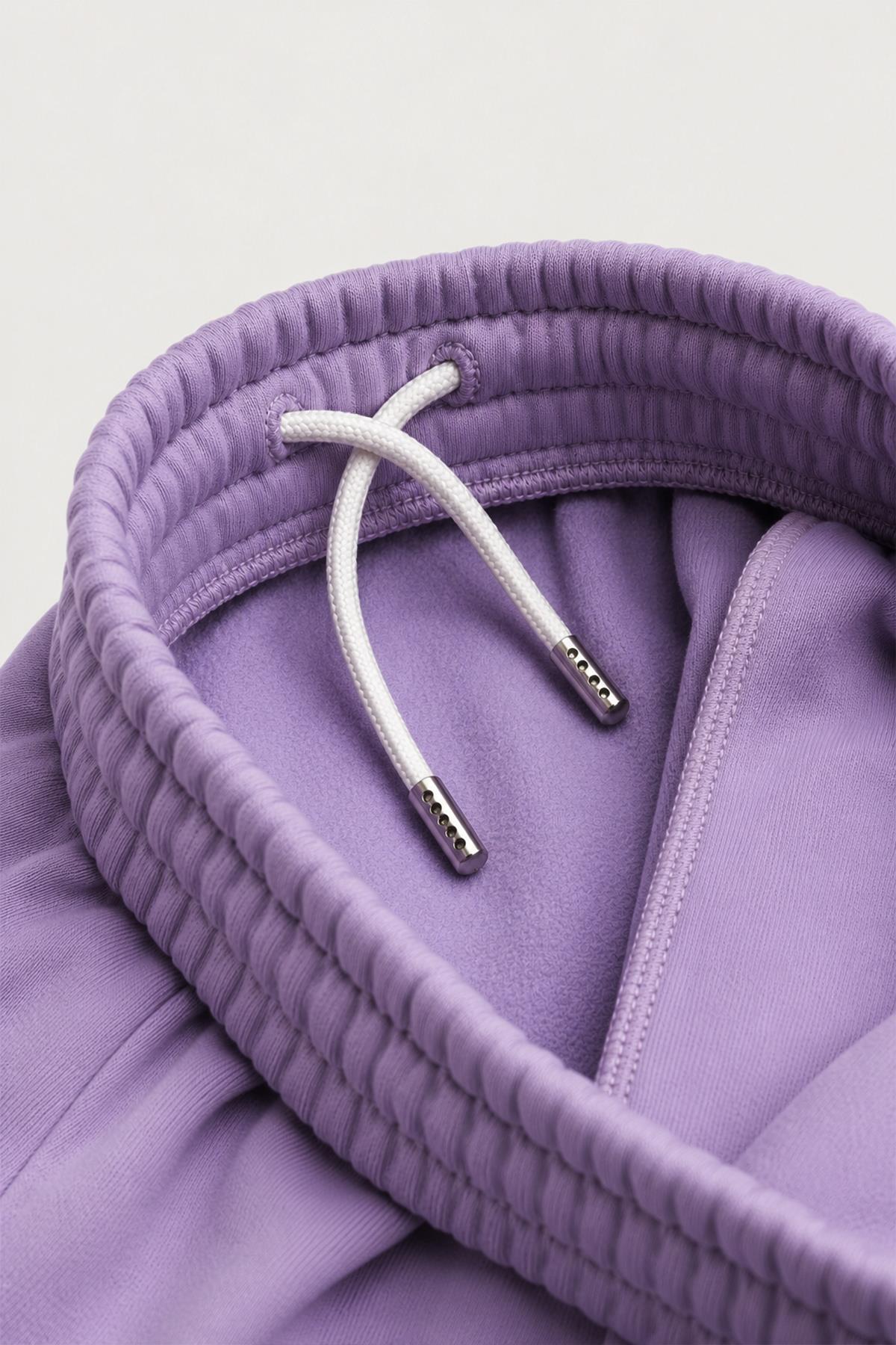 Kız Çocuk Çizgili Sweatshirt ve Geniş Paça Eşofman Takımı