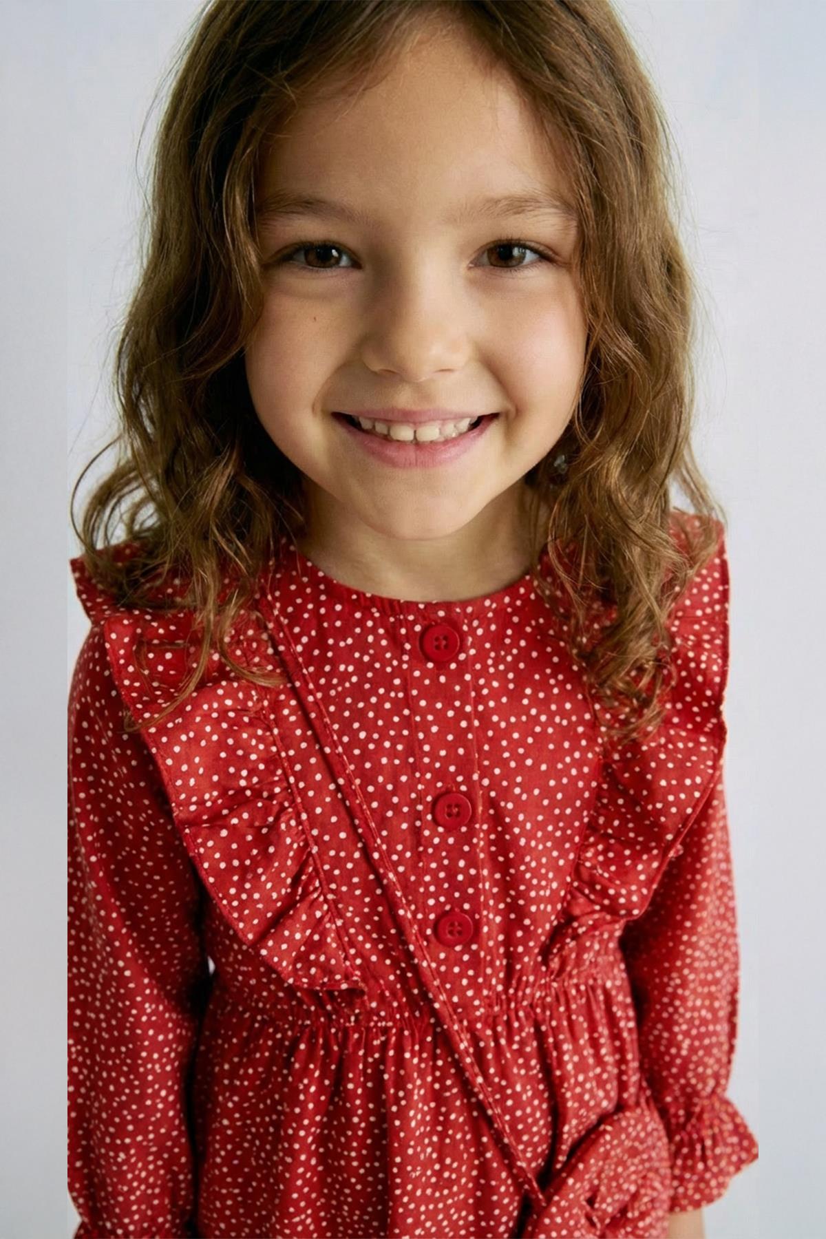 Kız Çocuk Desenli Çanta Hediyeli Mevsimlik Elbise