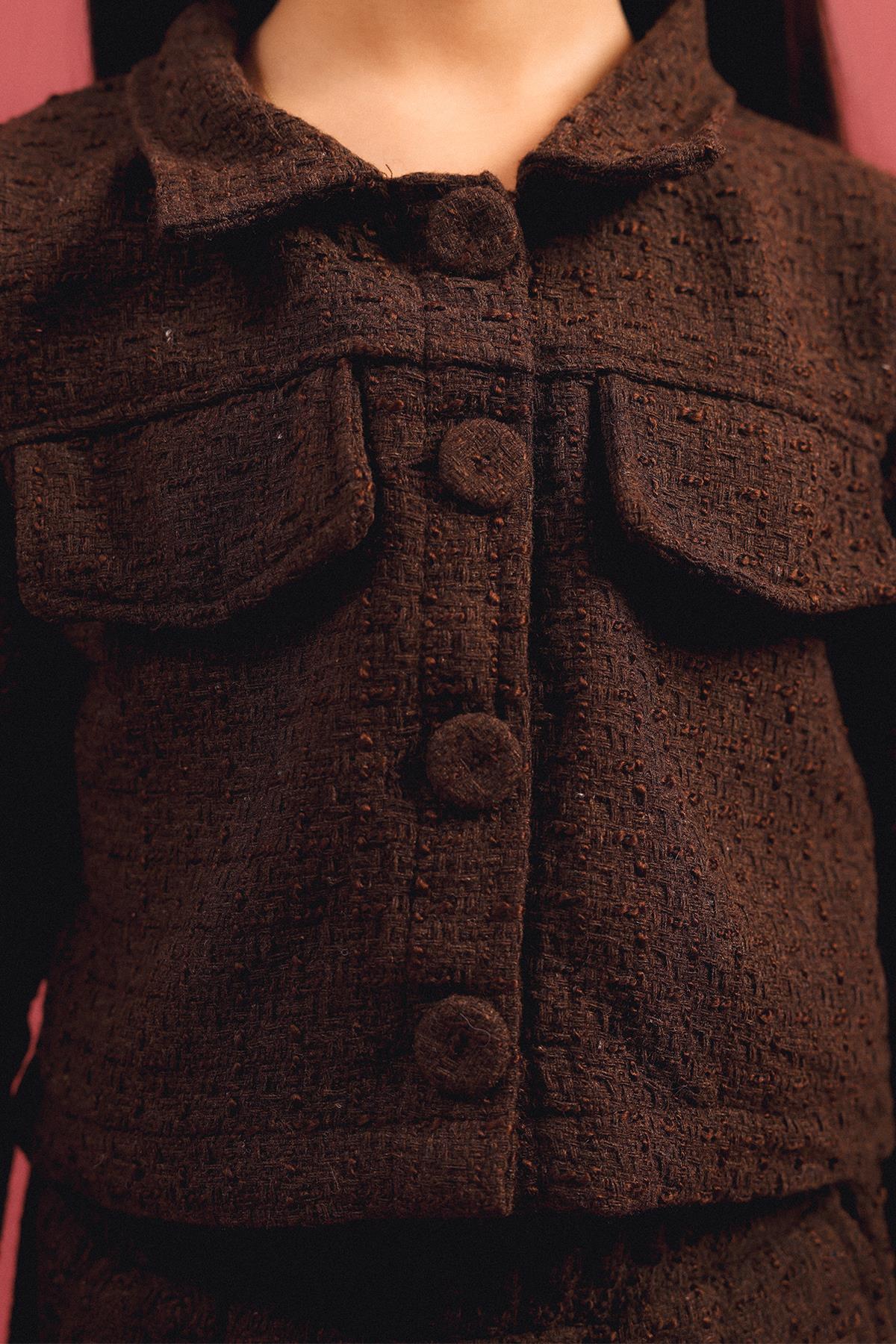 Kız Çocuk Düğmeli Ceket Pantolon 2’li Takım – Özel Gün Kombini