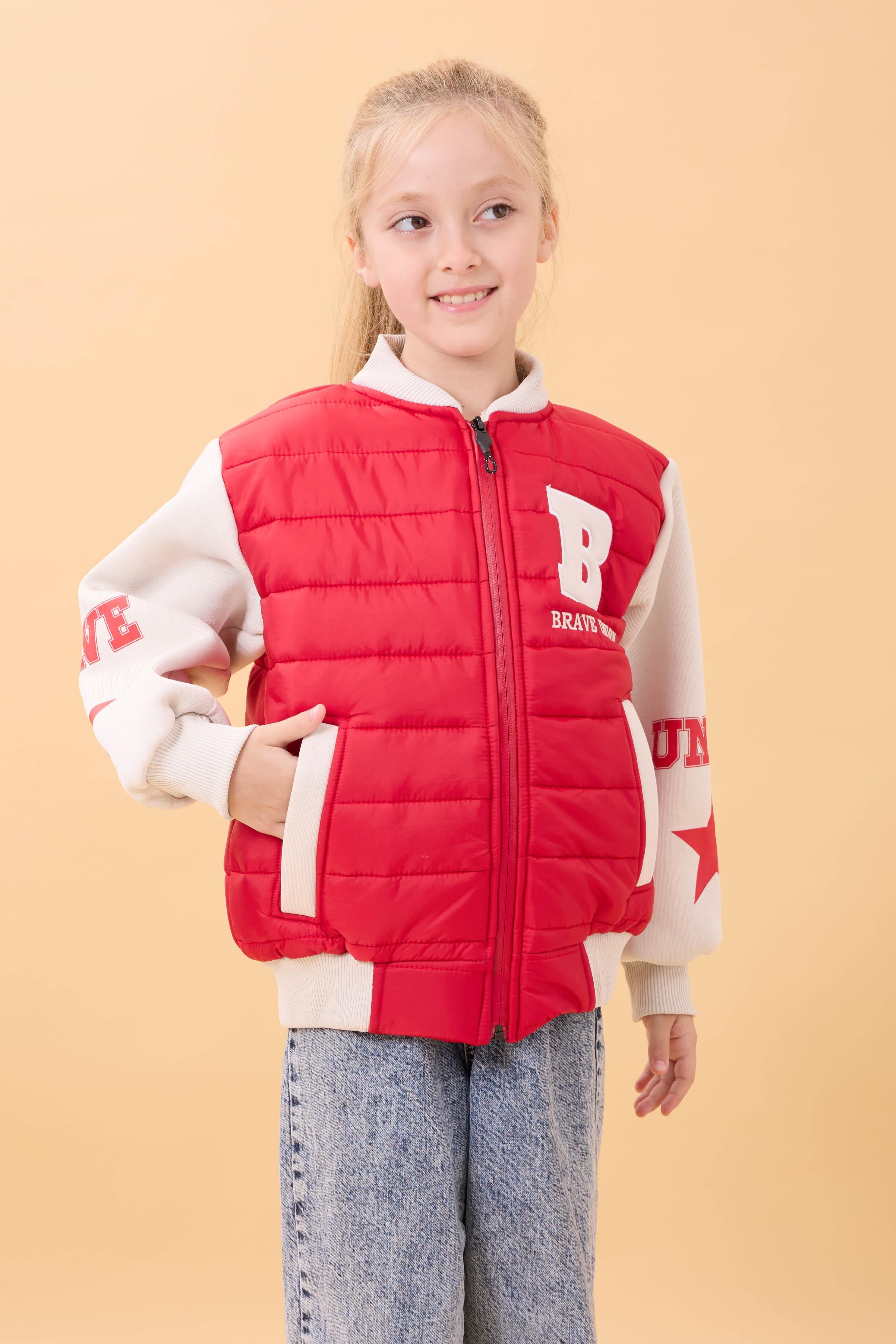 Kız Çocuk İçi Peluşlu Kapitone Kolej Ceket