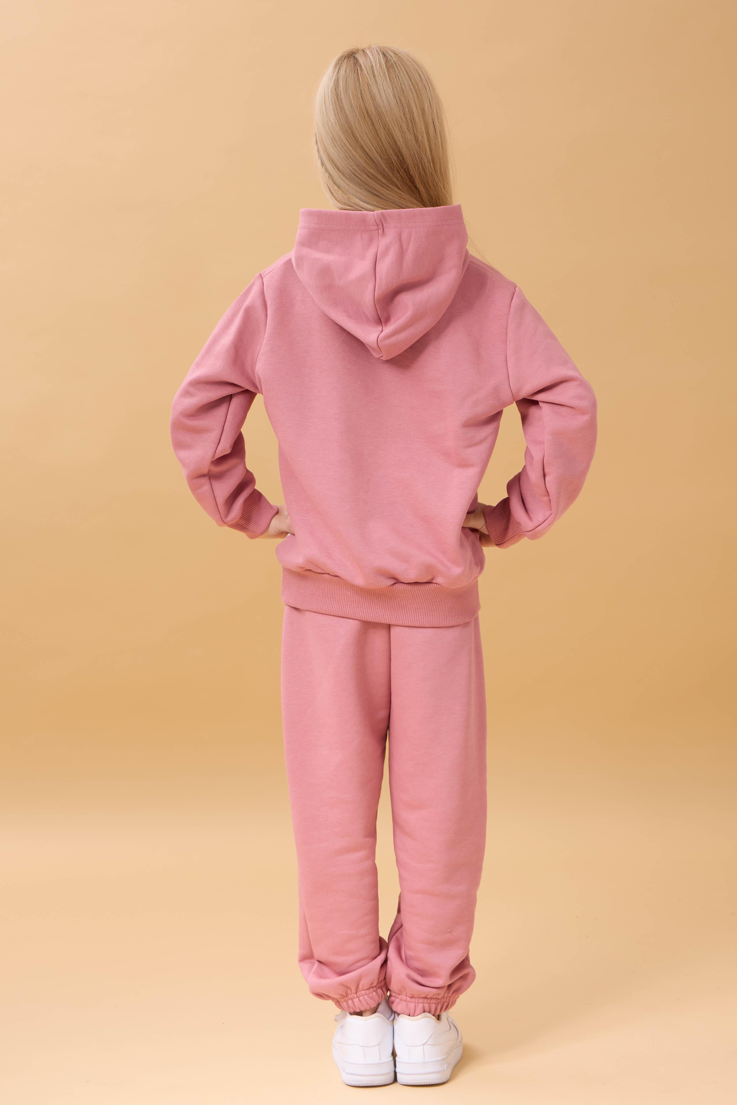 Kız Çocuk Kapüşonlu Çiçek Aplikeli Alt Üst Mevsimlik Takım