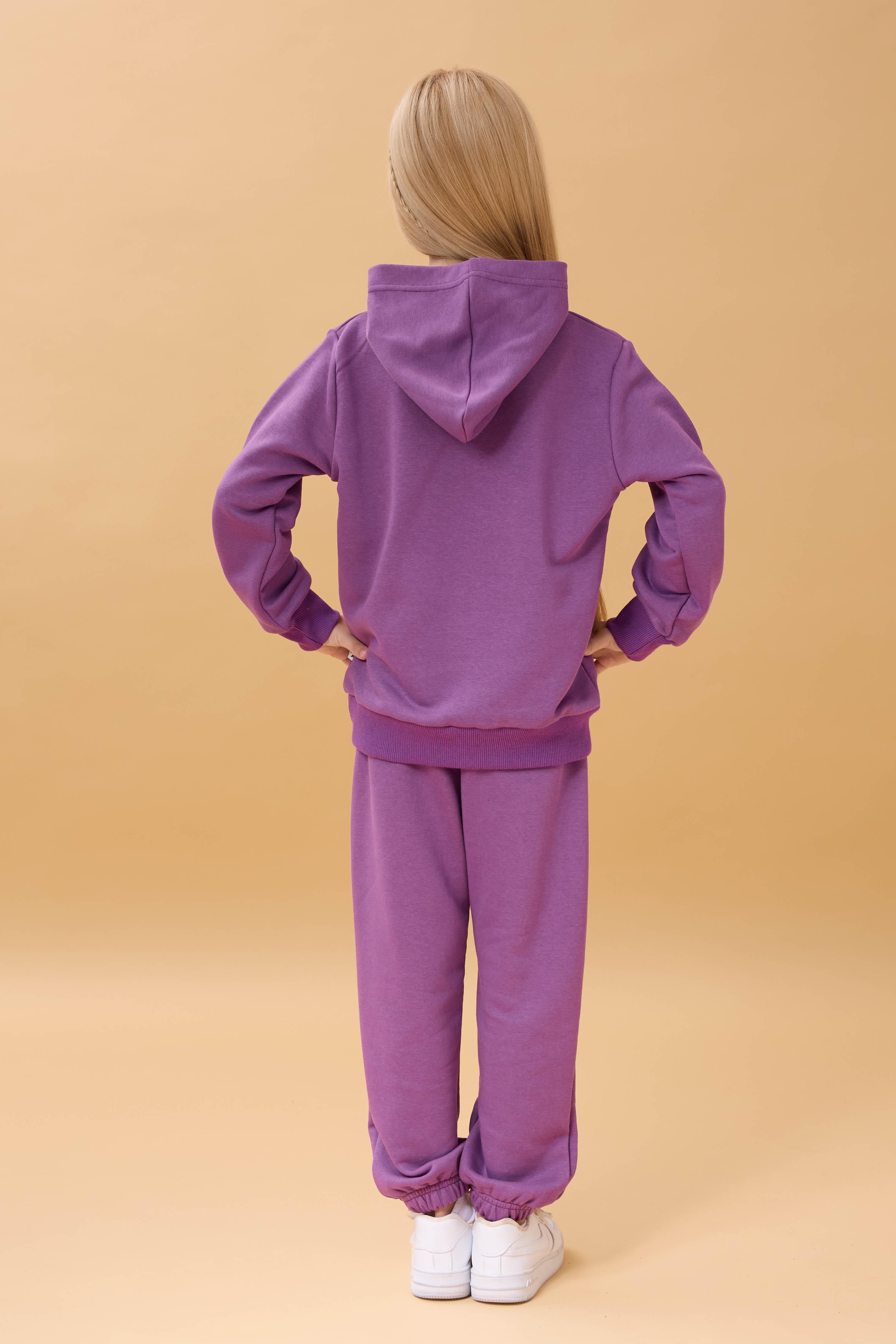 Kız Çocuk Kapüşonlu Çiçek Aplikeli Alt Üst Mevsimlik Takım