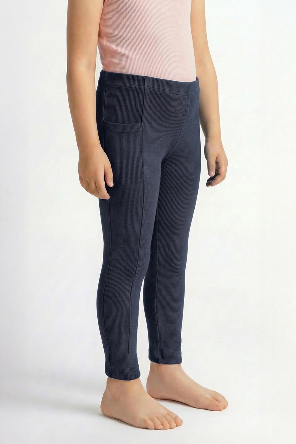 Kız Çocuk Kaşkorse Mevsimlik Cepli Spor Tayt