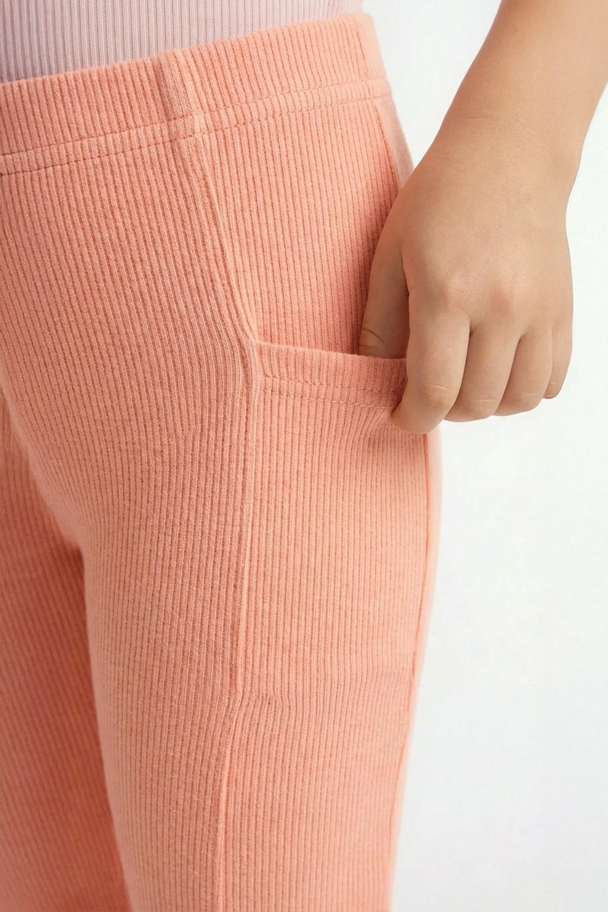 Kız Çocuk Kaşkorse Mevsimlik Cepli Spor Tayt