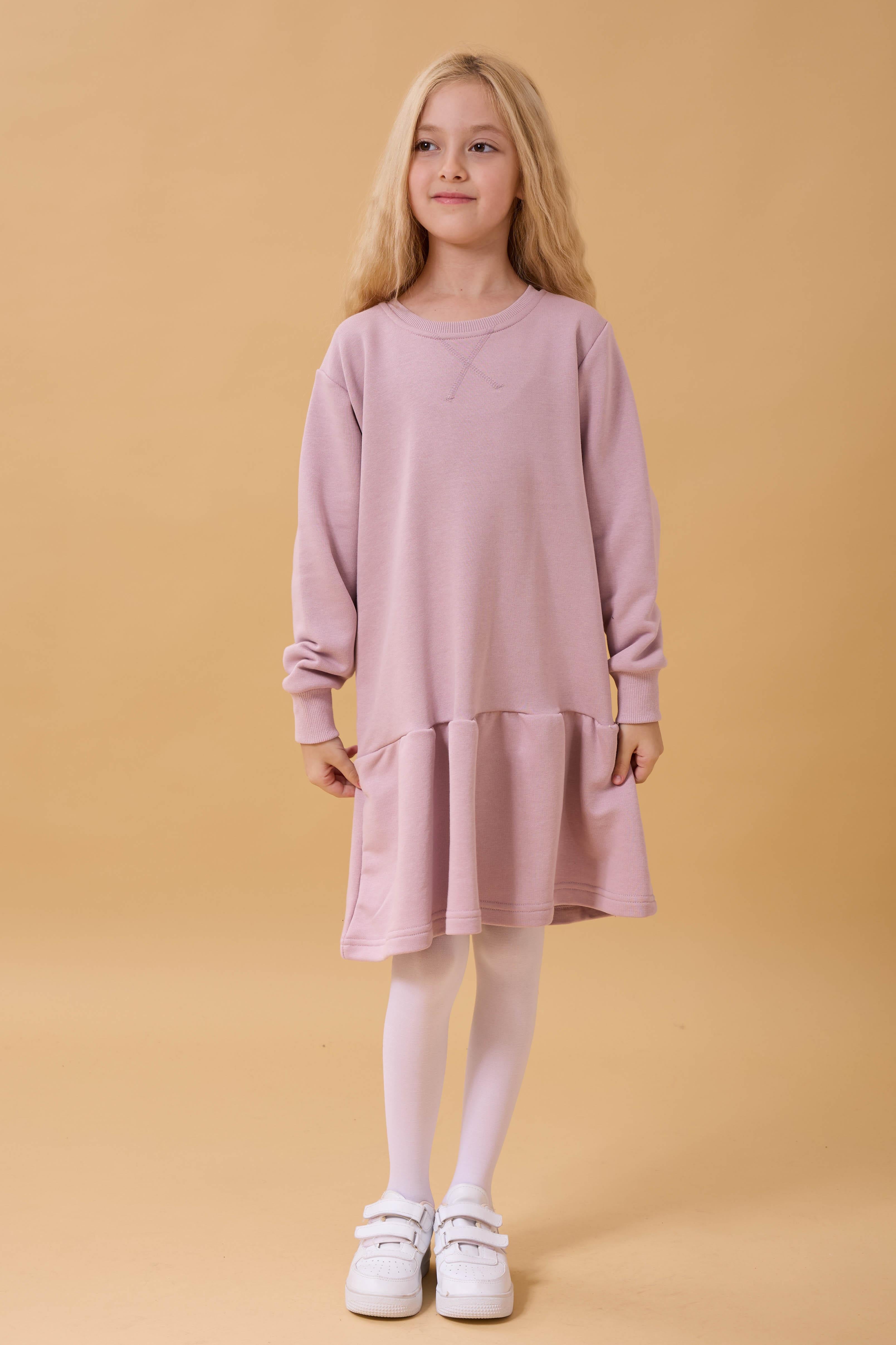 Kız Çocuk Mevsimlik Elbise Açık Gül Rengi