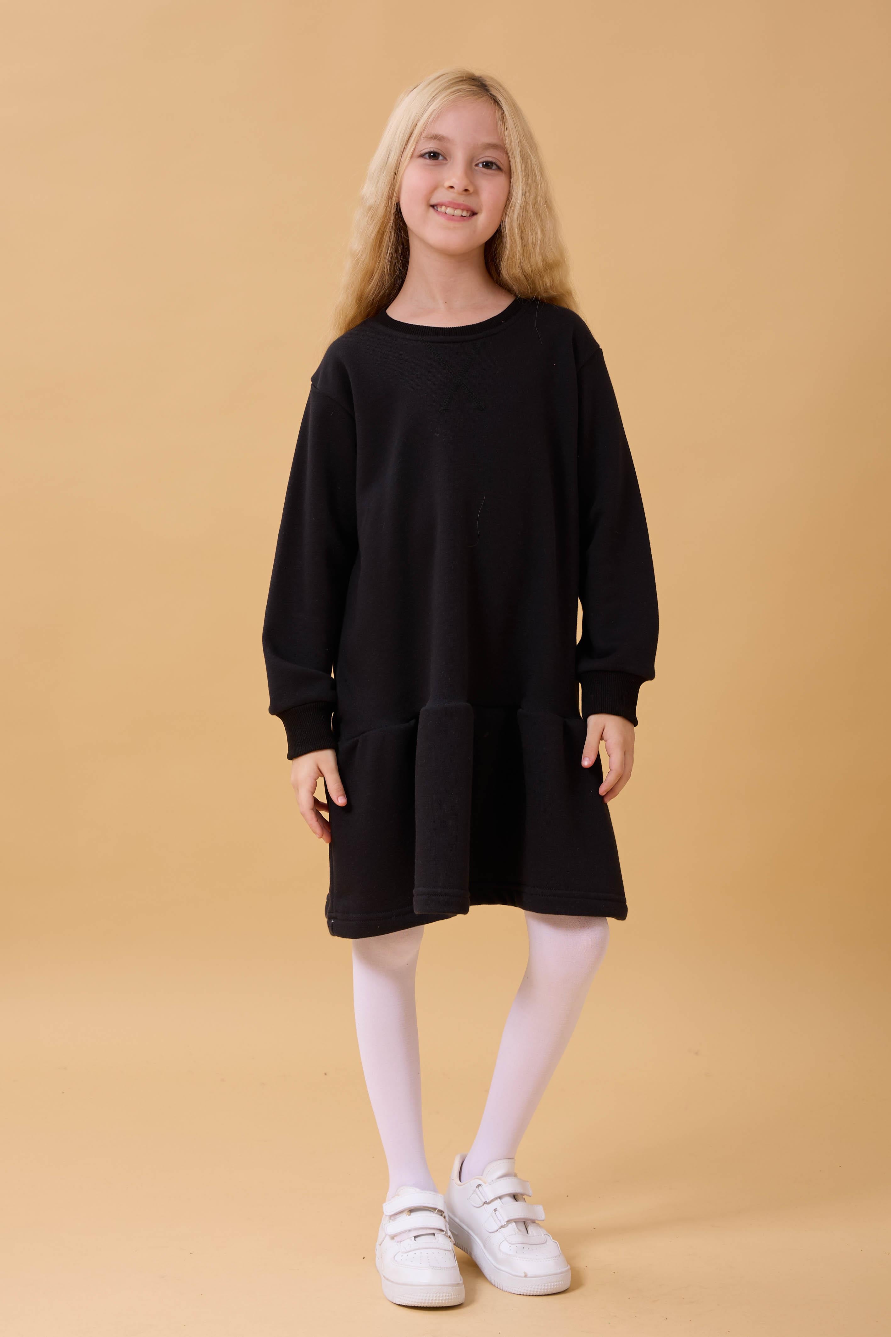 Kız Çocuk Mevsimlik Elbise Siyah