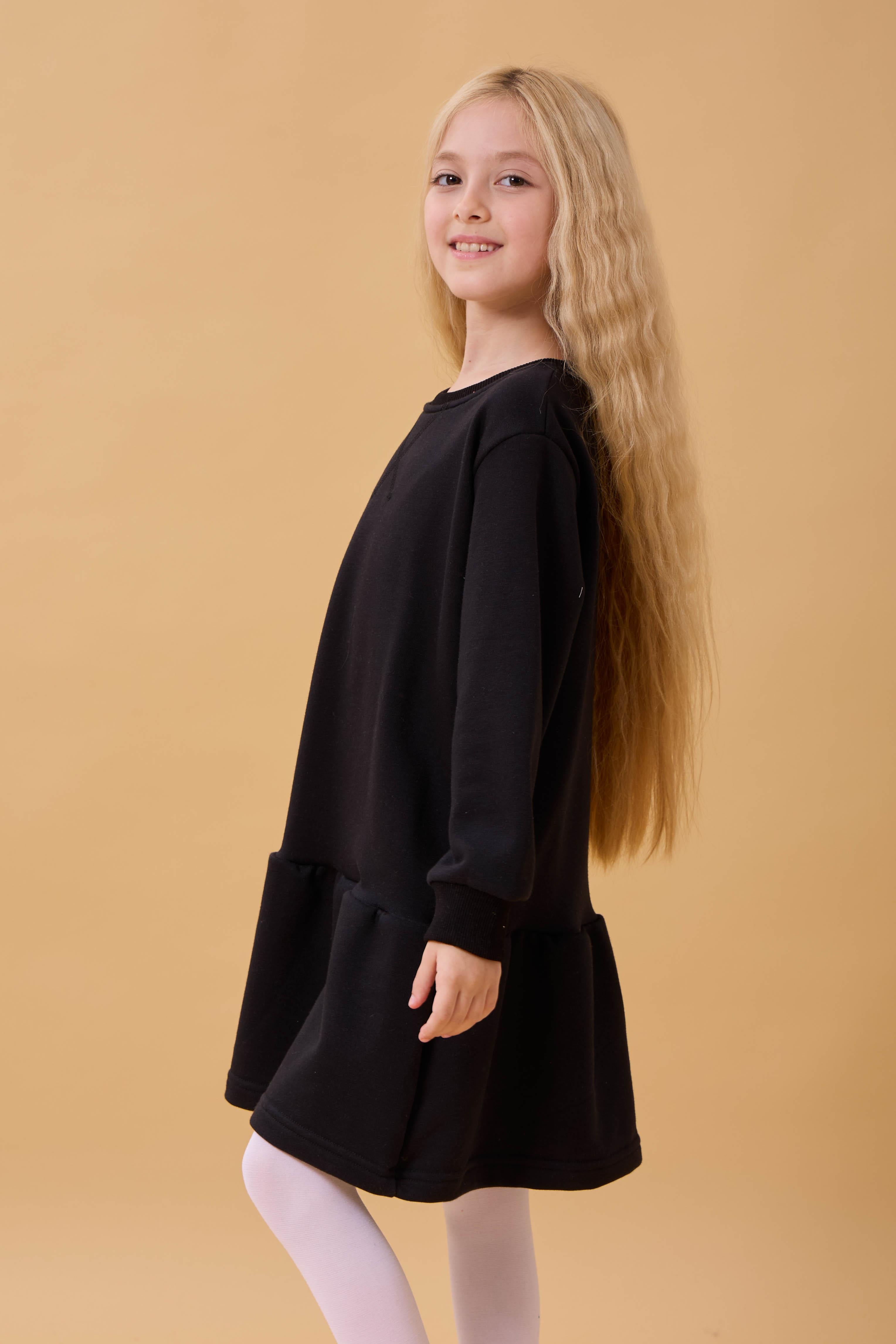 Kız Çocuk Mevsimlik Elbise Siyah