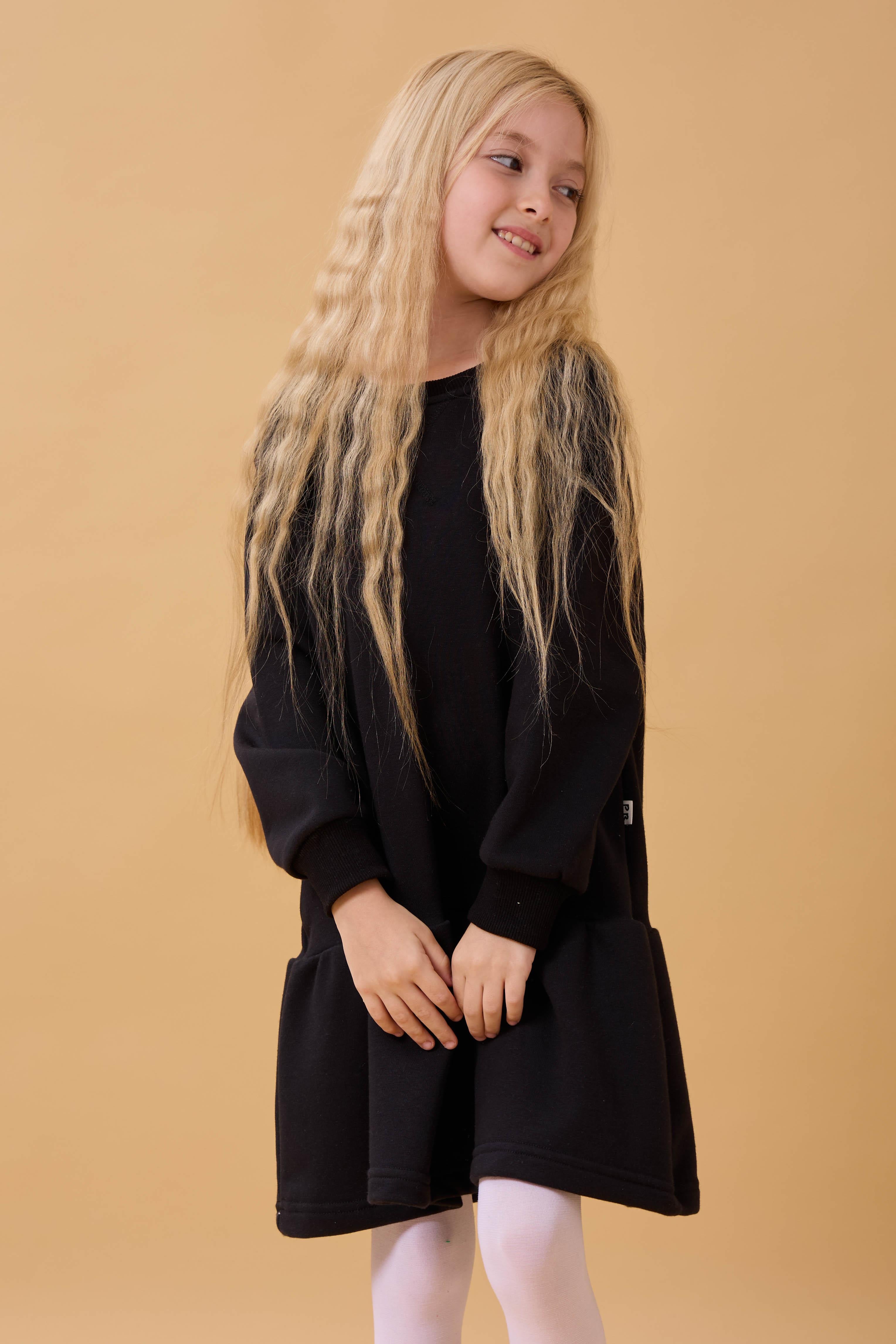 Kız Çocuk Mevsimlik Elbise Siyah