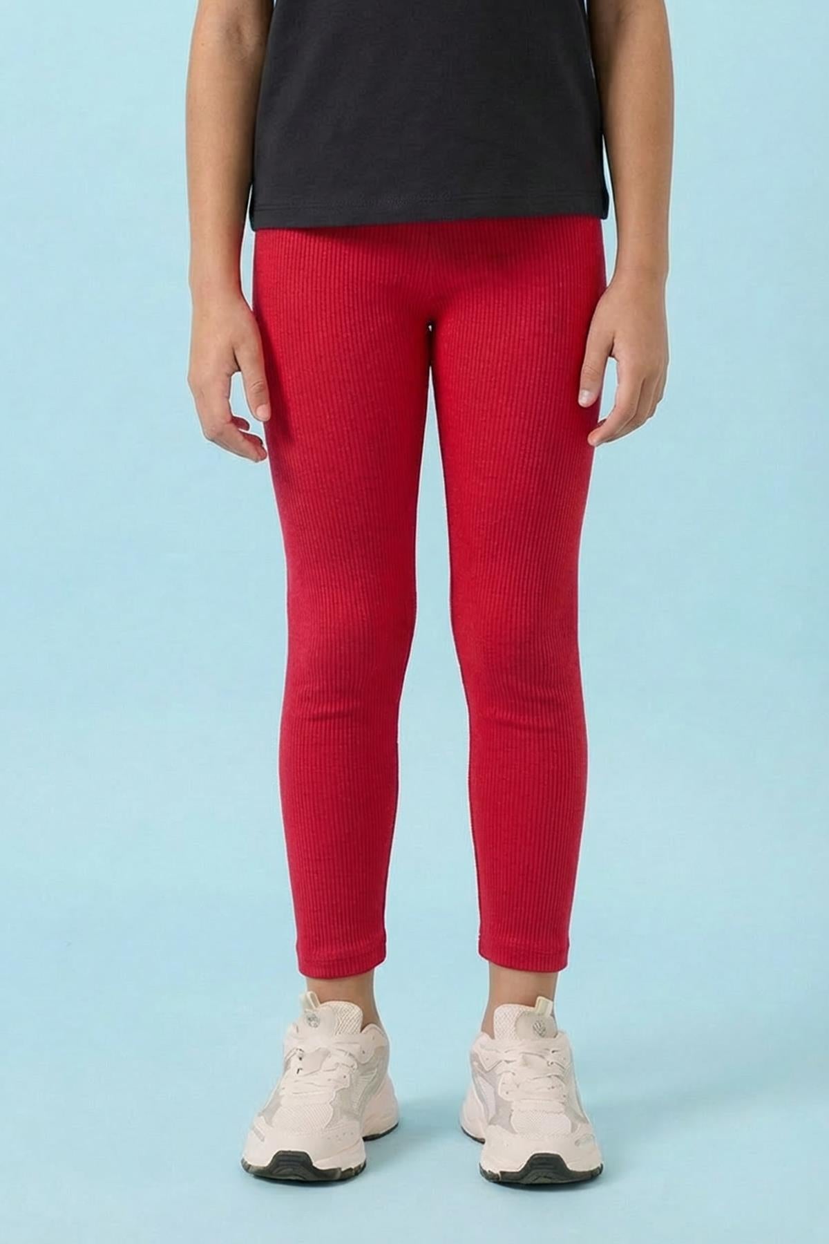 Kız Çocuk Mevsimlik Pamuk Kaşkorse 2’li Tayt