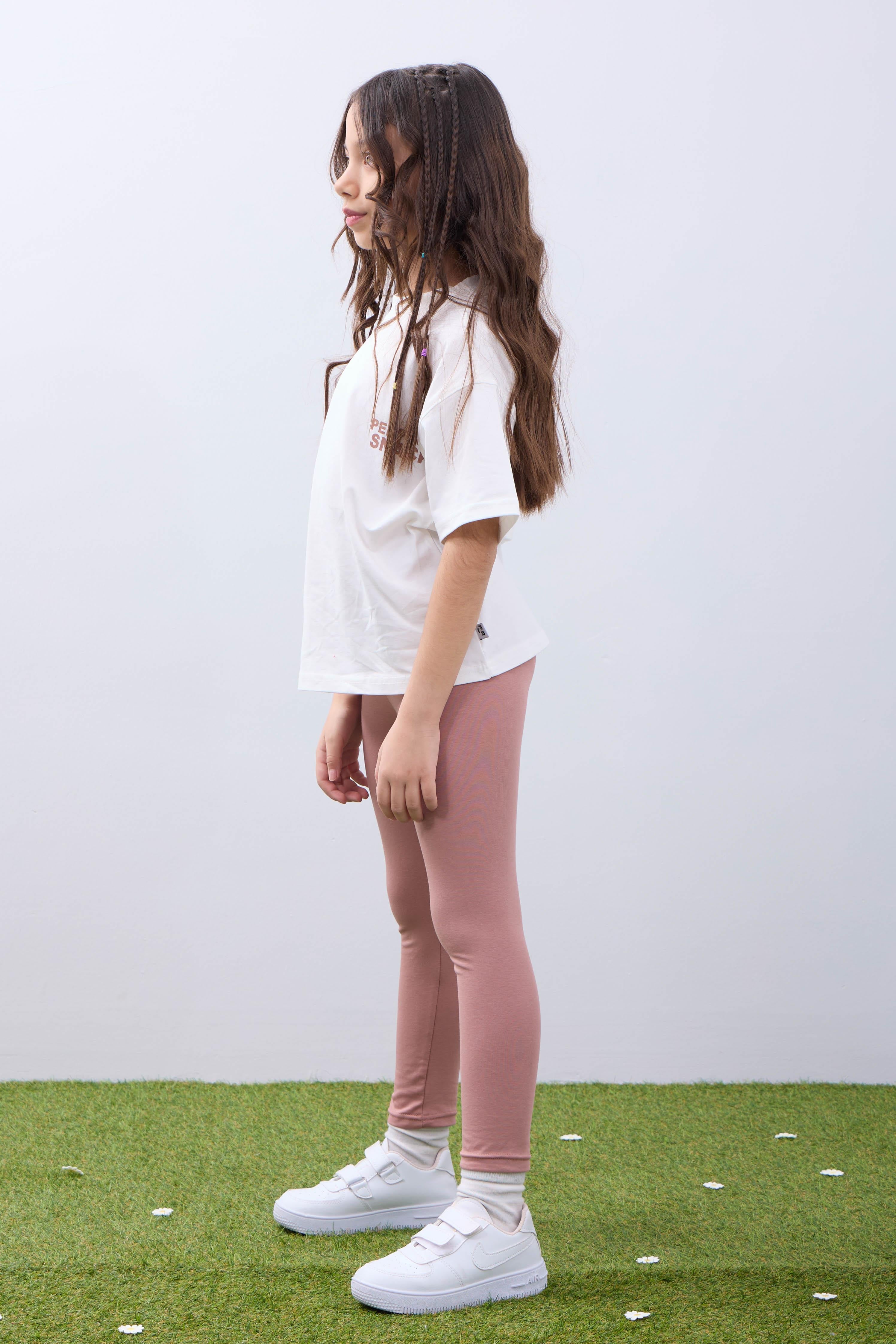 Kız Çocuk Tişört ve Taytlı Takım Yumuşak ve Rahat Yazlık Takım