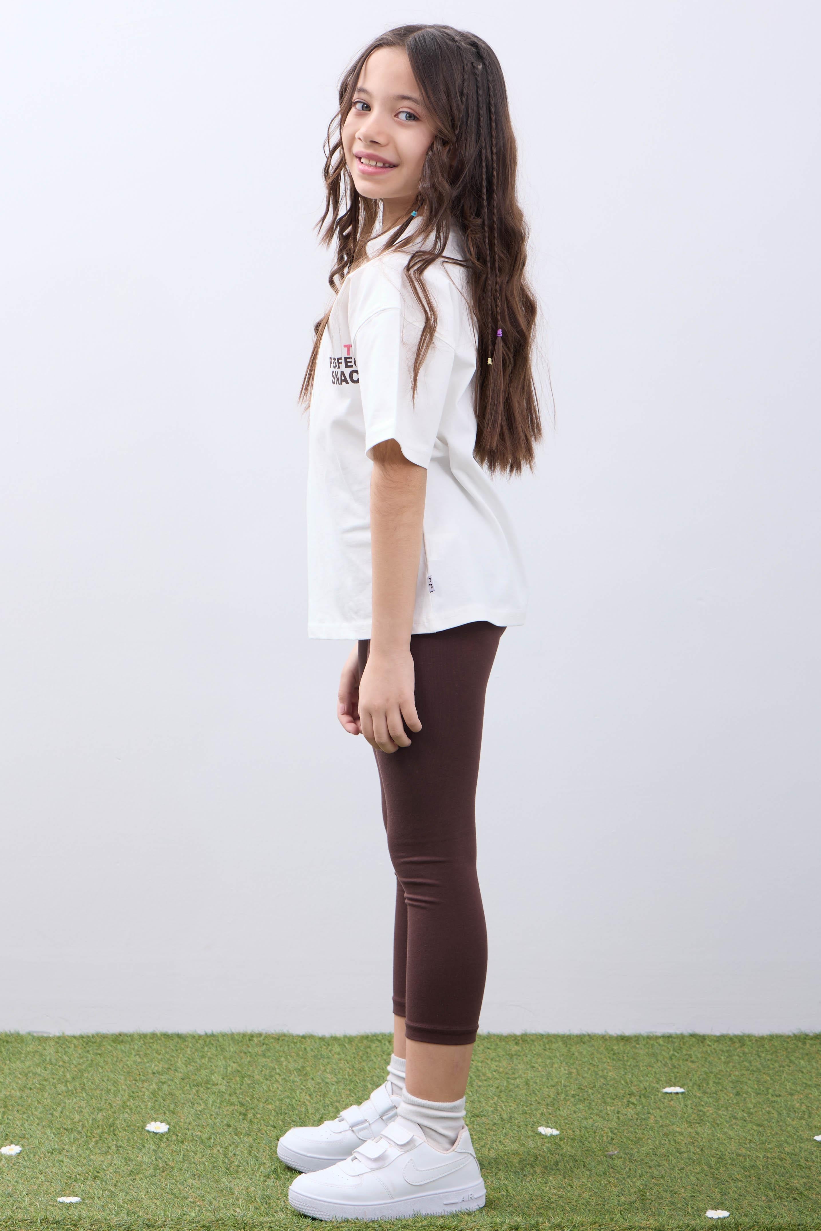 Kız Çocuk Tişört ve Taytlı Takım Yumuşak ve Rahat Yazlık Takım