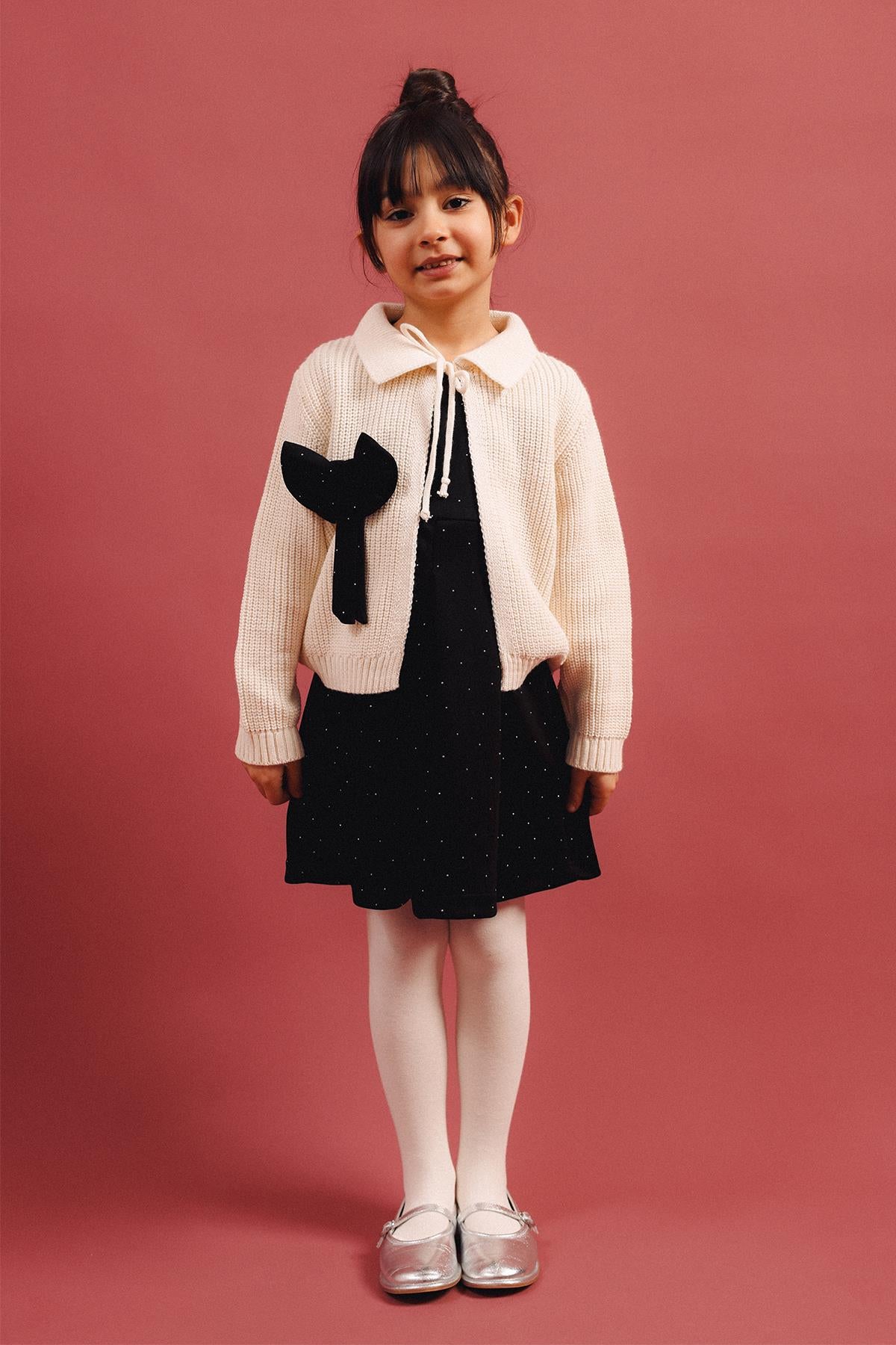 Kız Çocuk Triko Hırka Elbise – Özel Gün Kombini