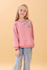 Kız Çocuk Zürafa Nakışlı Mevsimlik Oversize Sweatshirt