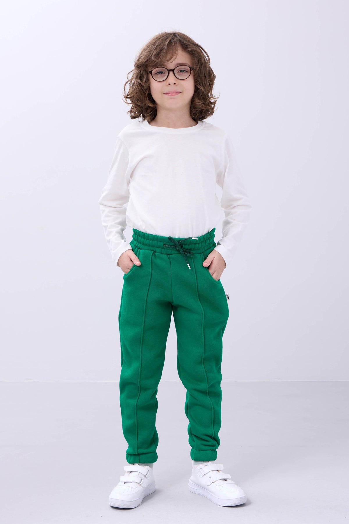 Lastikli İçi Polarlı Cepli Rahat Unisex Çocuk Eşofman Altı