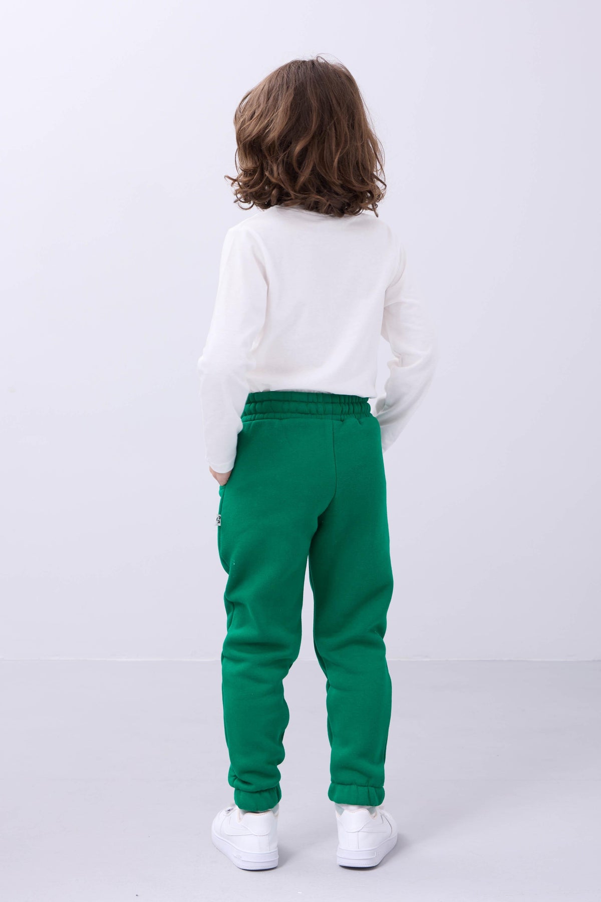 Lastikli İçi Polarlı Cepli Rahat Unisex Çocuk Eşofman Altı