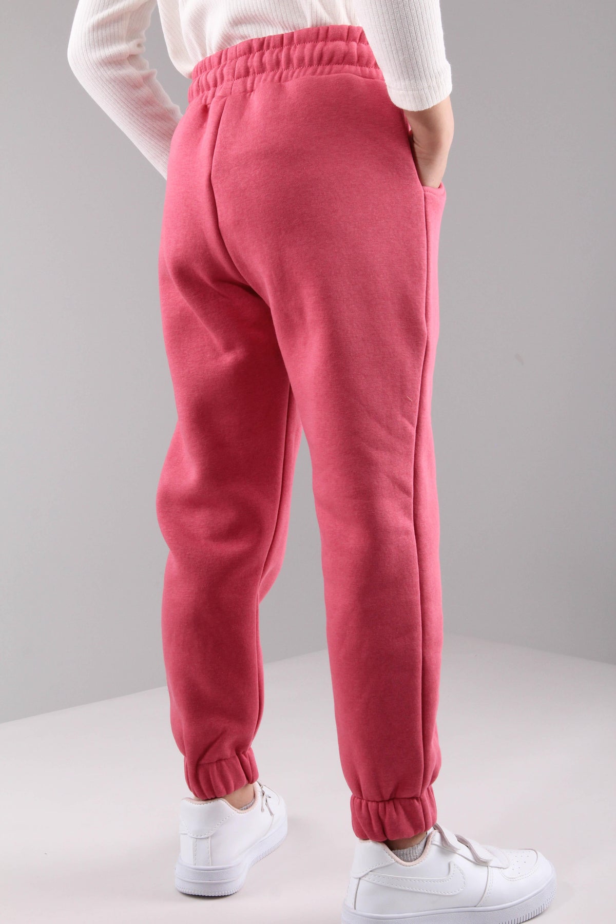 Lastikli İçi Polarlı Cepli Rahat Unisex Çocuk Eşofman Altı