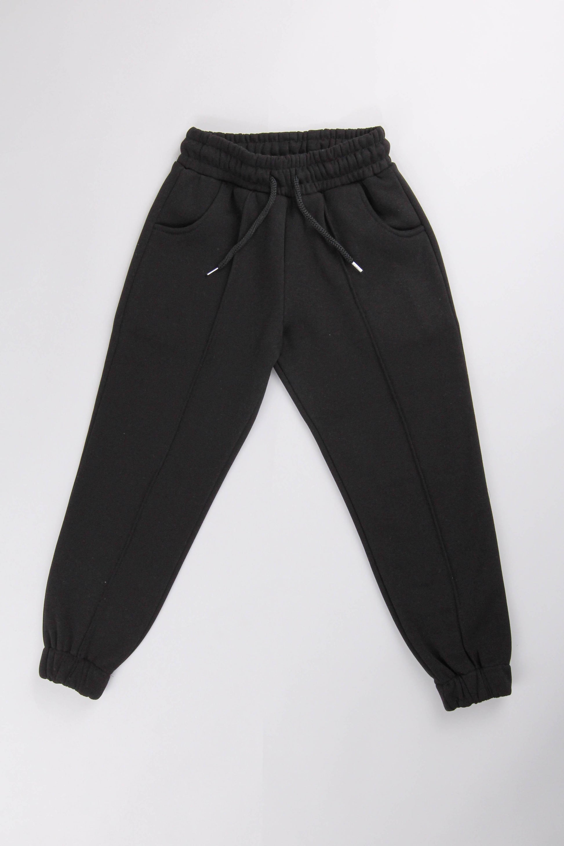 Lastikli İçi Polarlı Cepli Rahat Unisex Çocuk Eşofman Altı