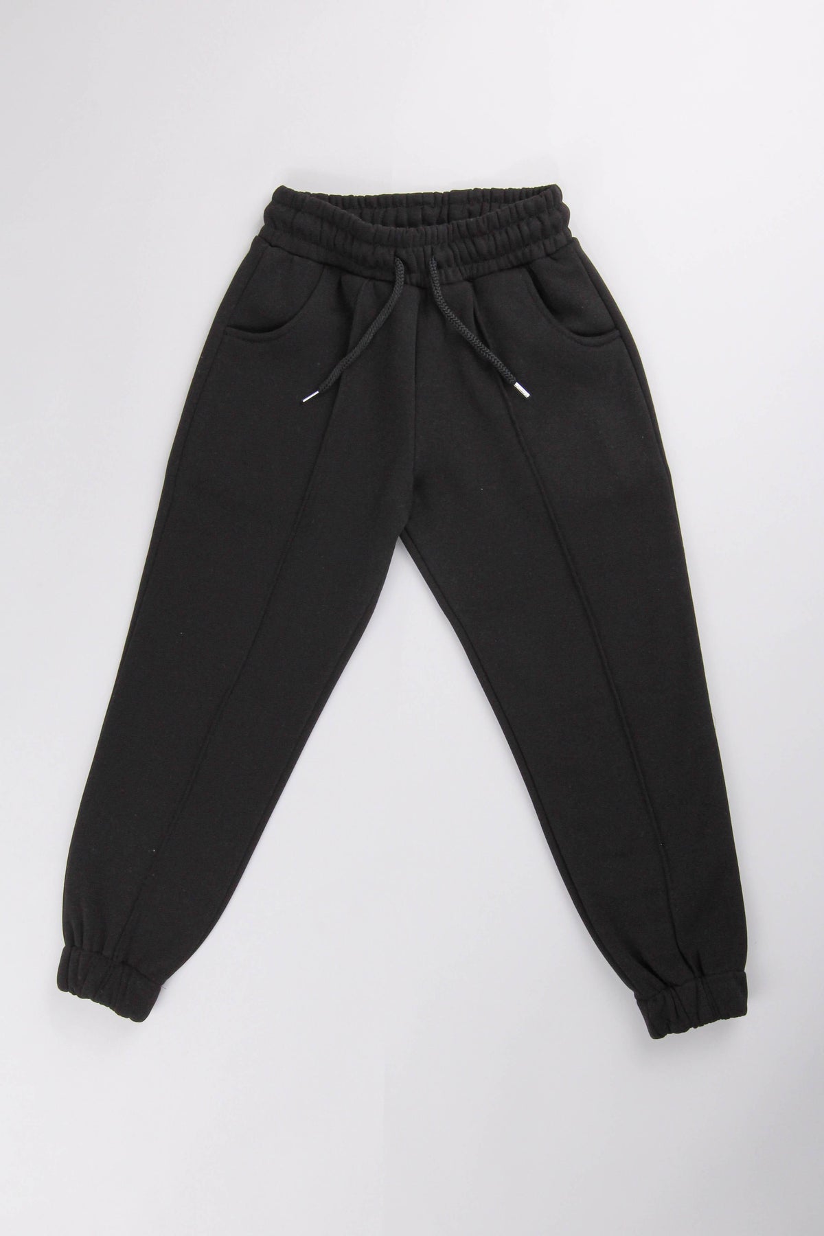 Lastikli İçi Polarlı Cepli Rahat Unisex Çocuk Eşofman Altı