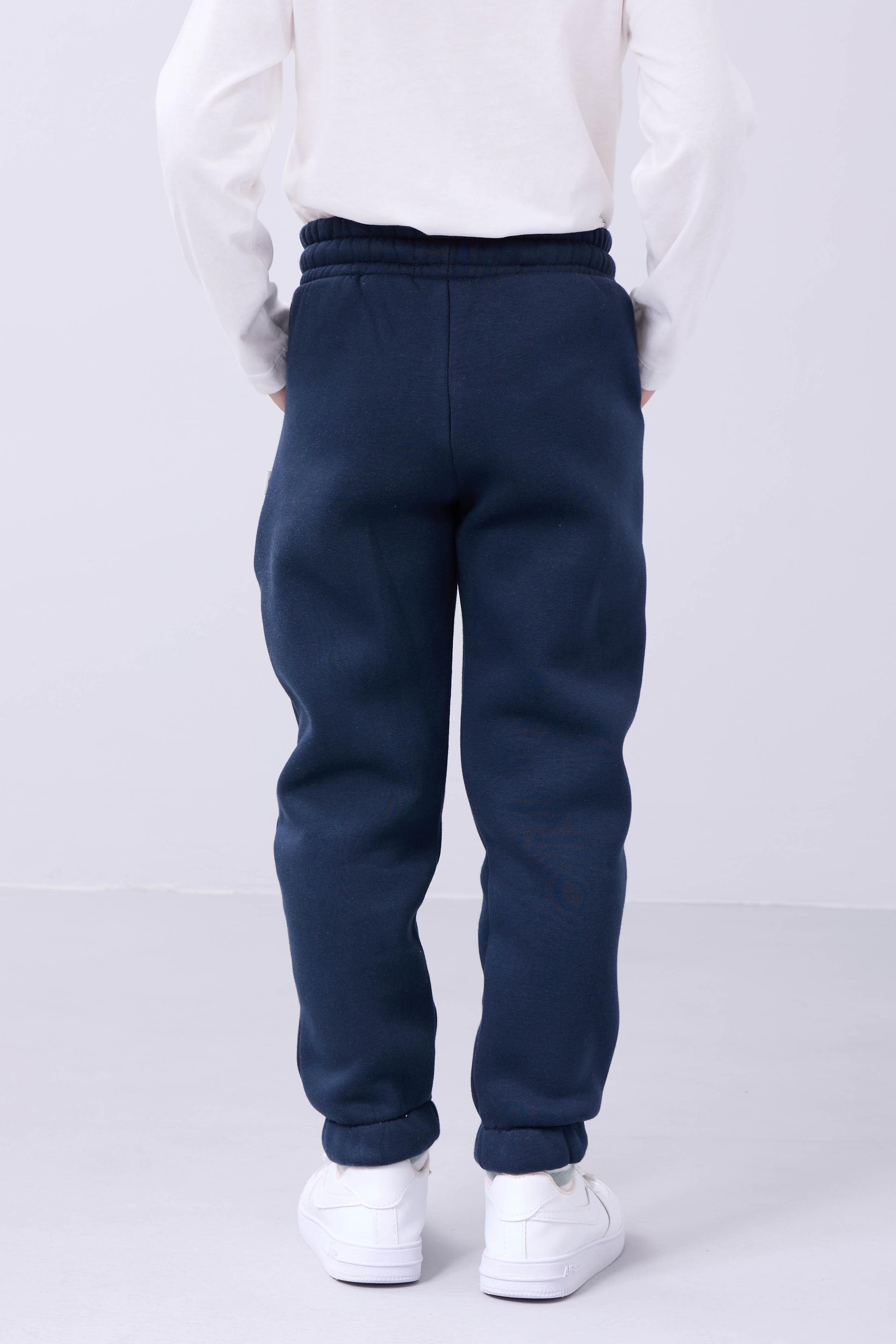 Lastikli İçi Polarlı Cepli Rahat Unisex Çocuk Eşofman Altı