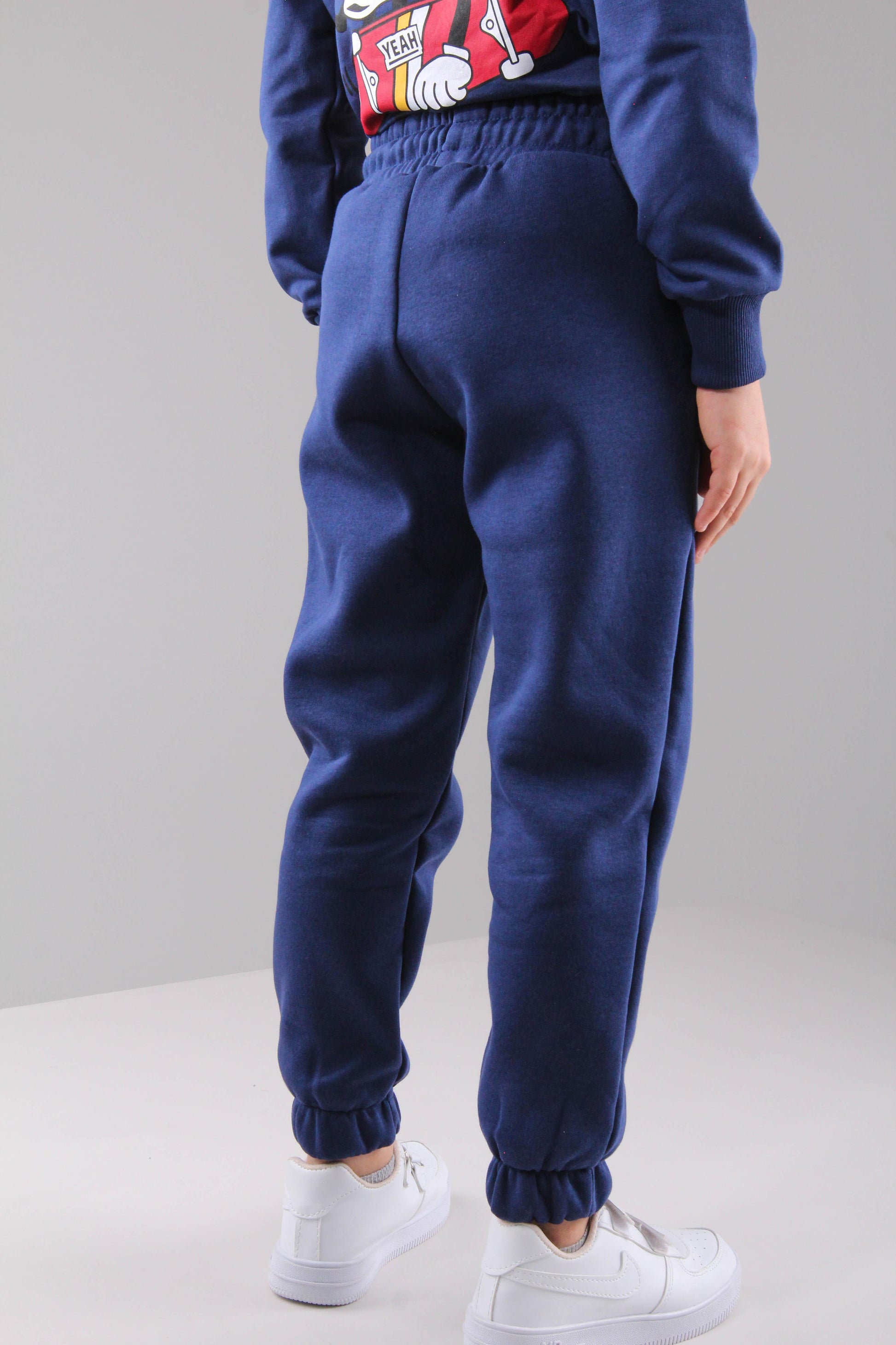 Lastikli İçi Polarlı Cepli Rahat Unisex Çocuk Eşofman Altı