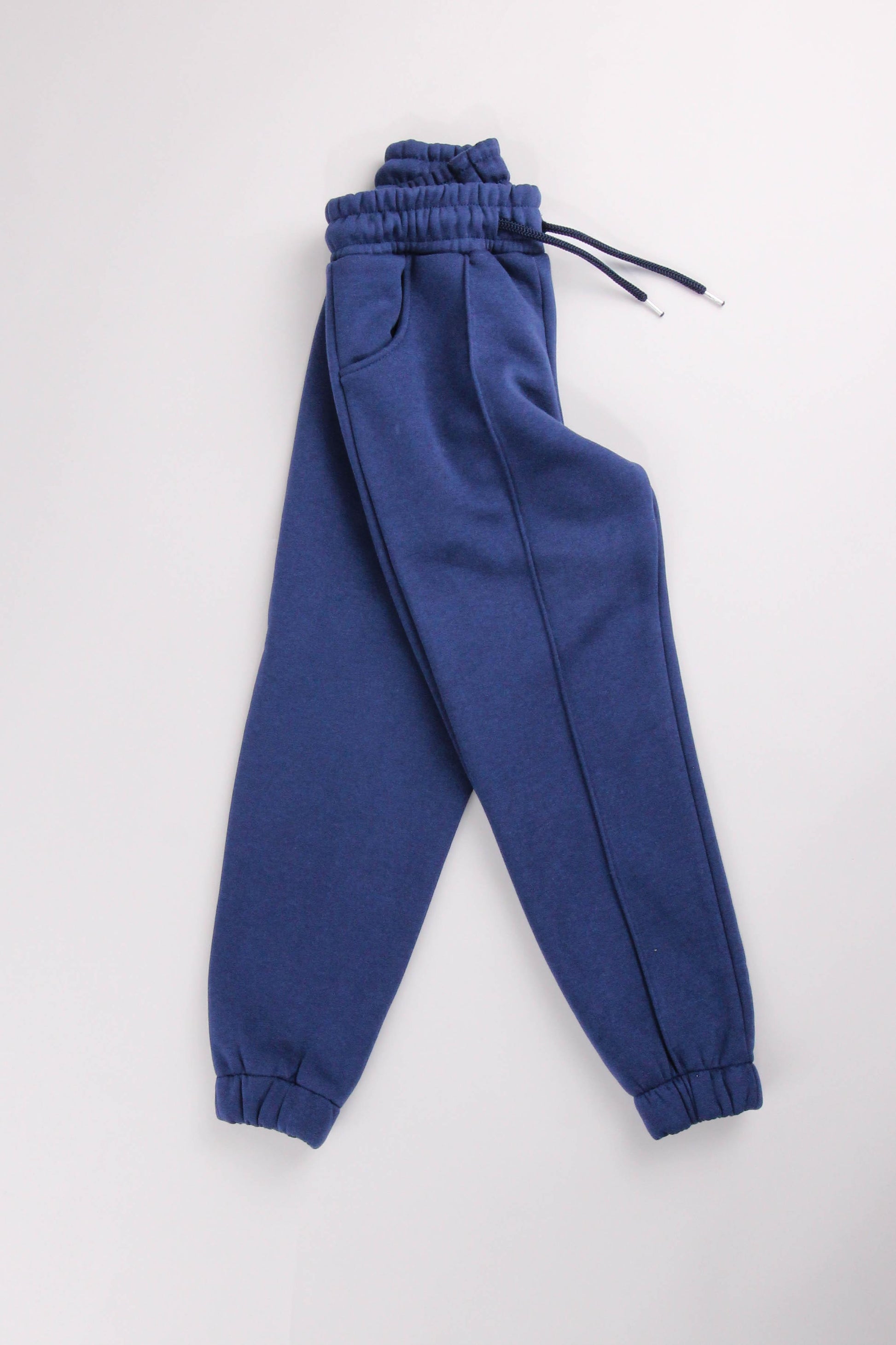 Lastikli İçi Polarlı Cepli Rahat Unisex Çocuk Eşofman Altı