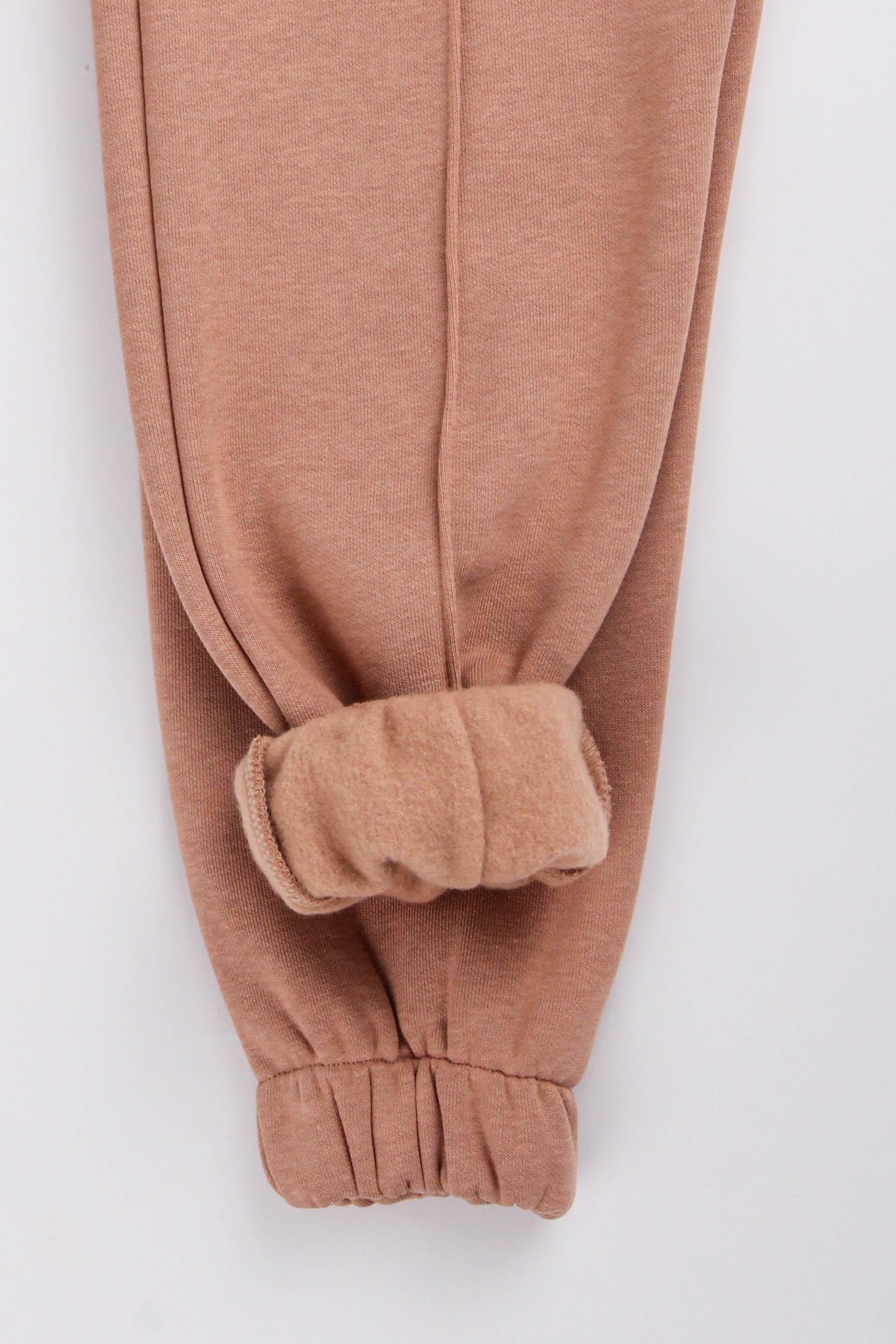 Lastikli İçi Polarlı Cepli Rahat Unisex Çocuk Eşofman Altı