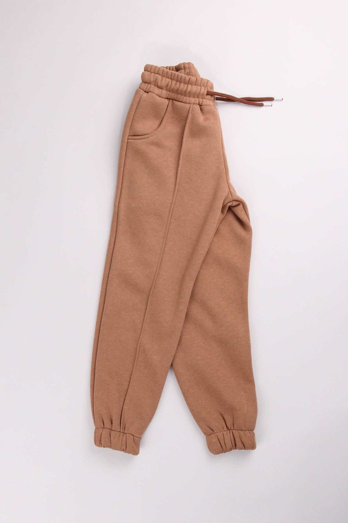 Lastikli İçi Polarlı Cepli Rahat Unisex Çocuk Eşofman Altı