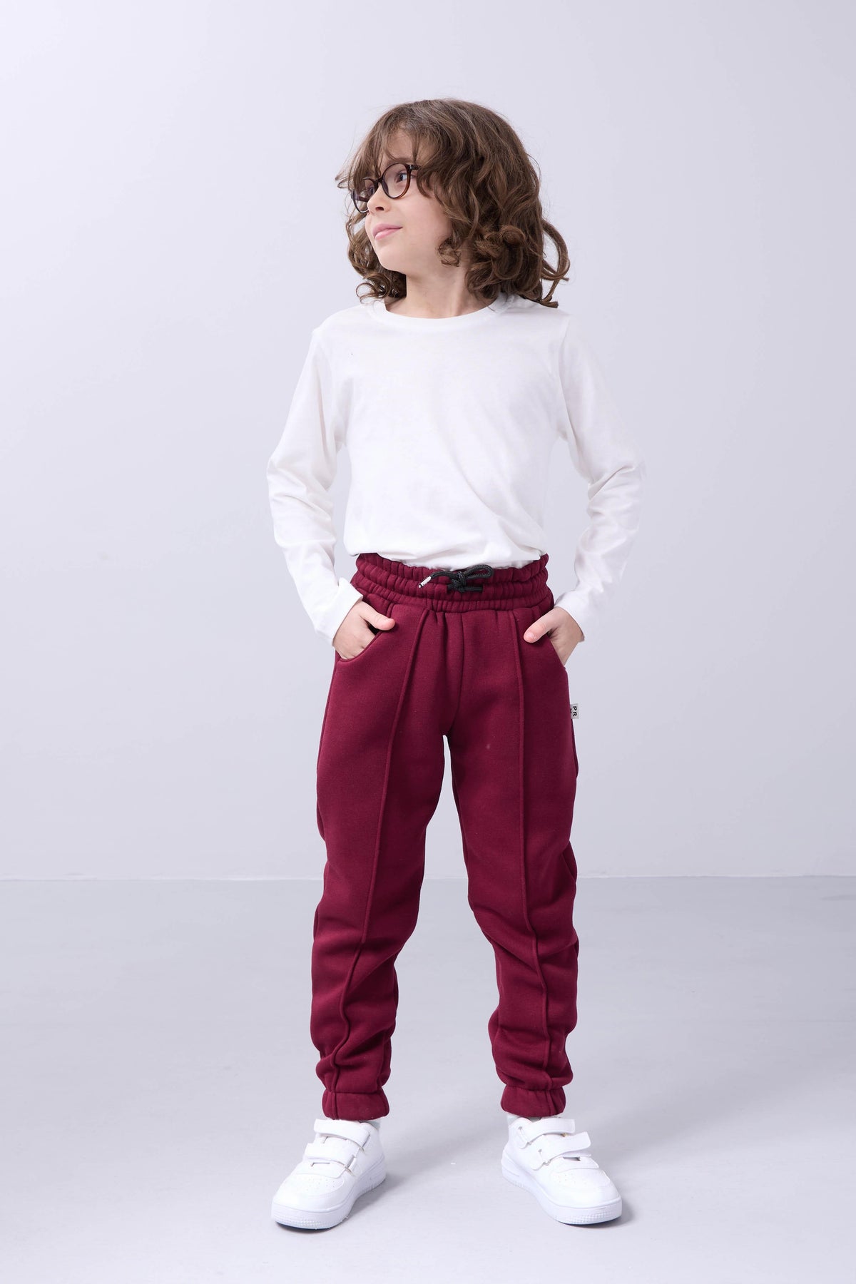Lastikli İçi Polarlı Cepli Rahat Unisex Çocuk Eşofman Altı