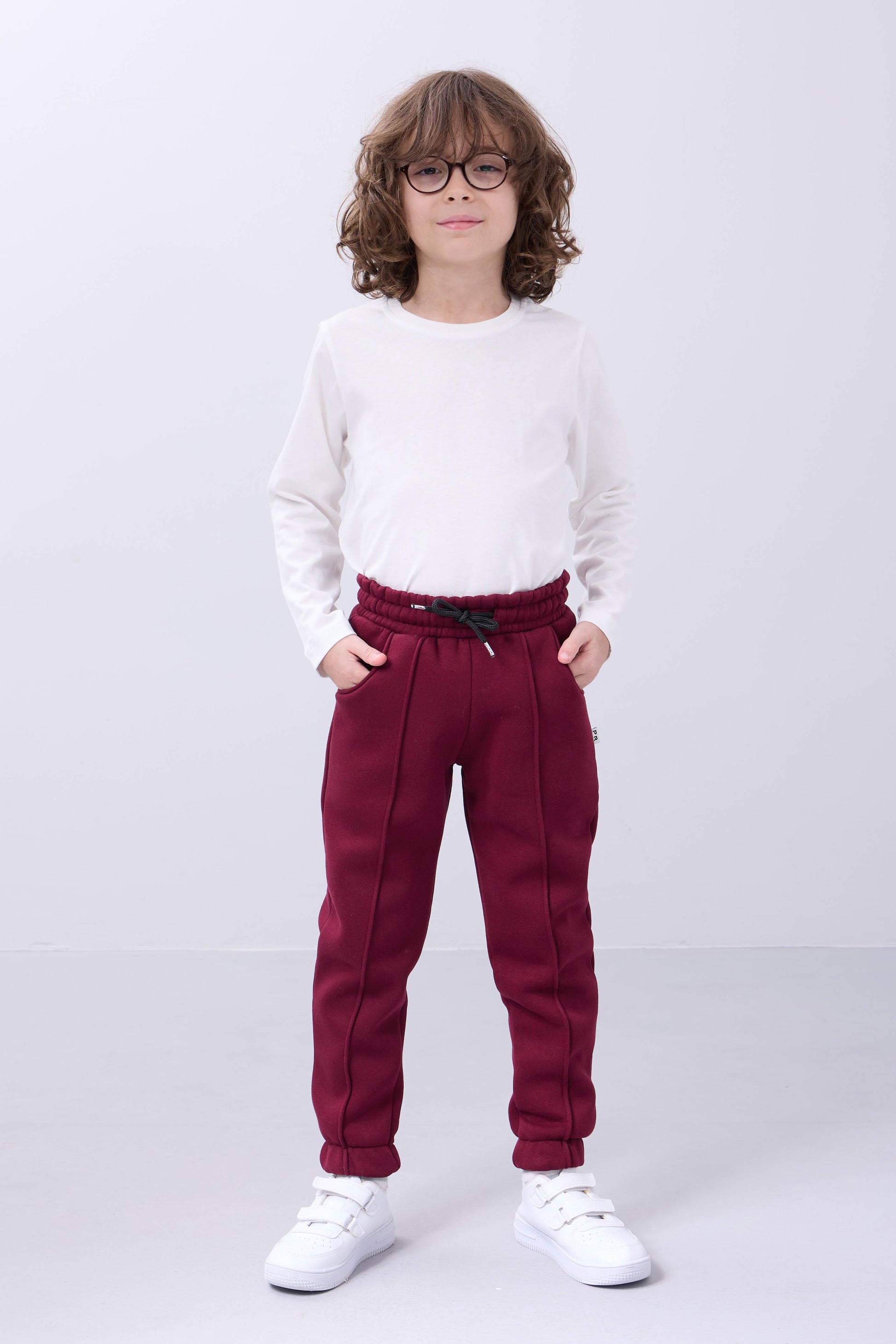 Lastikli İçi Polarlı Cepli Rahat Unisex Çocuk Eşofman Altı