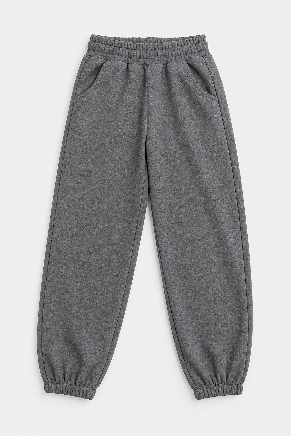 Lastikli Rahat Kesim Cepli Erkek ve Kız Çocuk Unisex Eşofman Altı