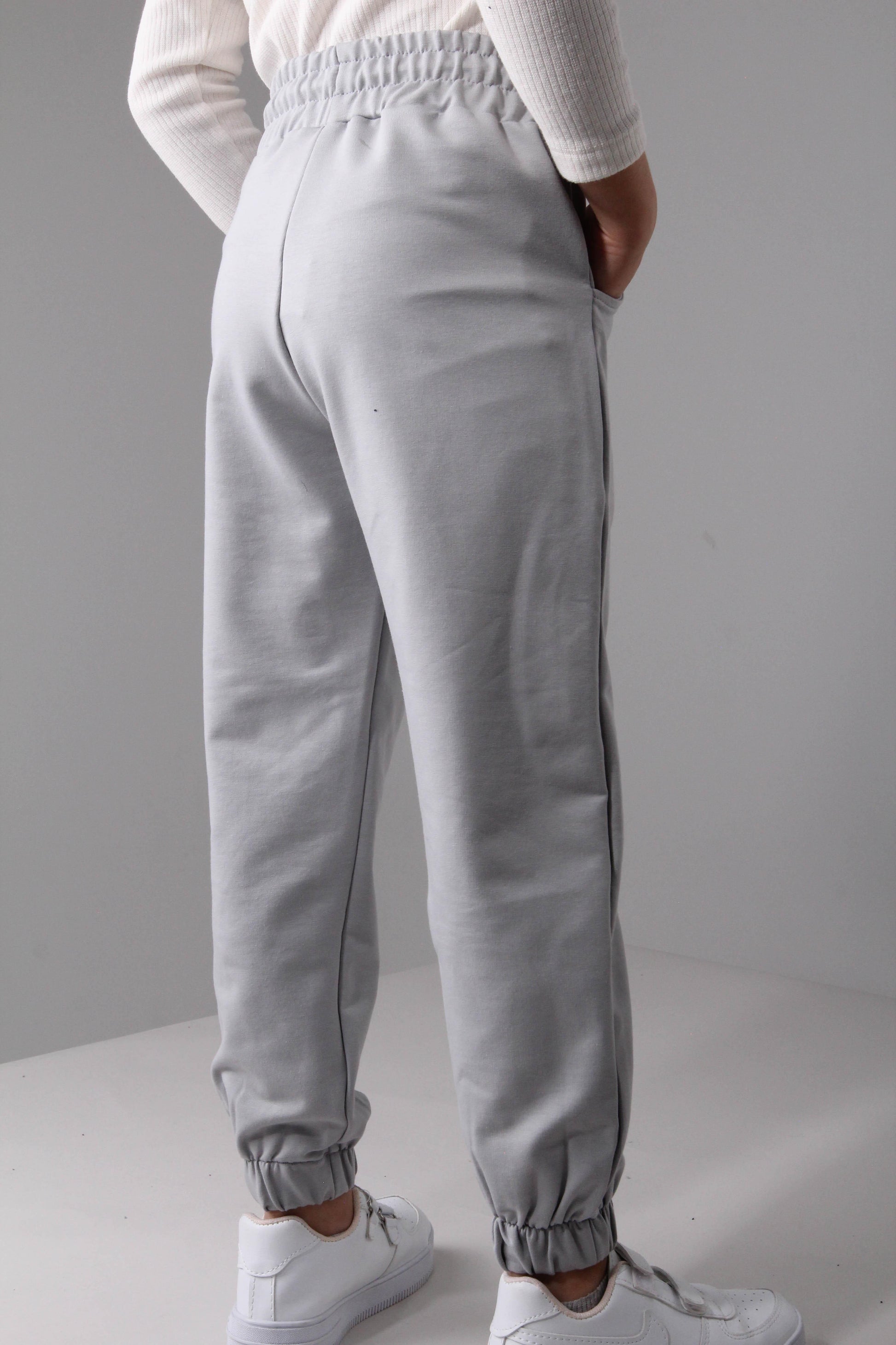 Lastikli Rahat Kesim Cepli Erkek ve Kız Çocuk Unisex Eşofman Altı