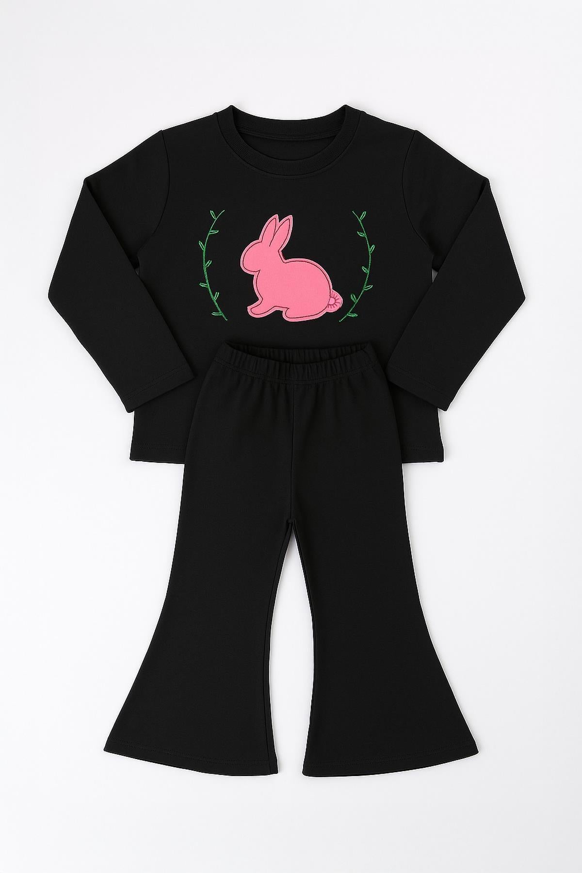 Nakışlı İspanyol Paça Kız Çocuk Takım